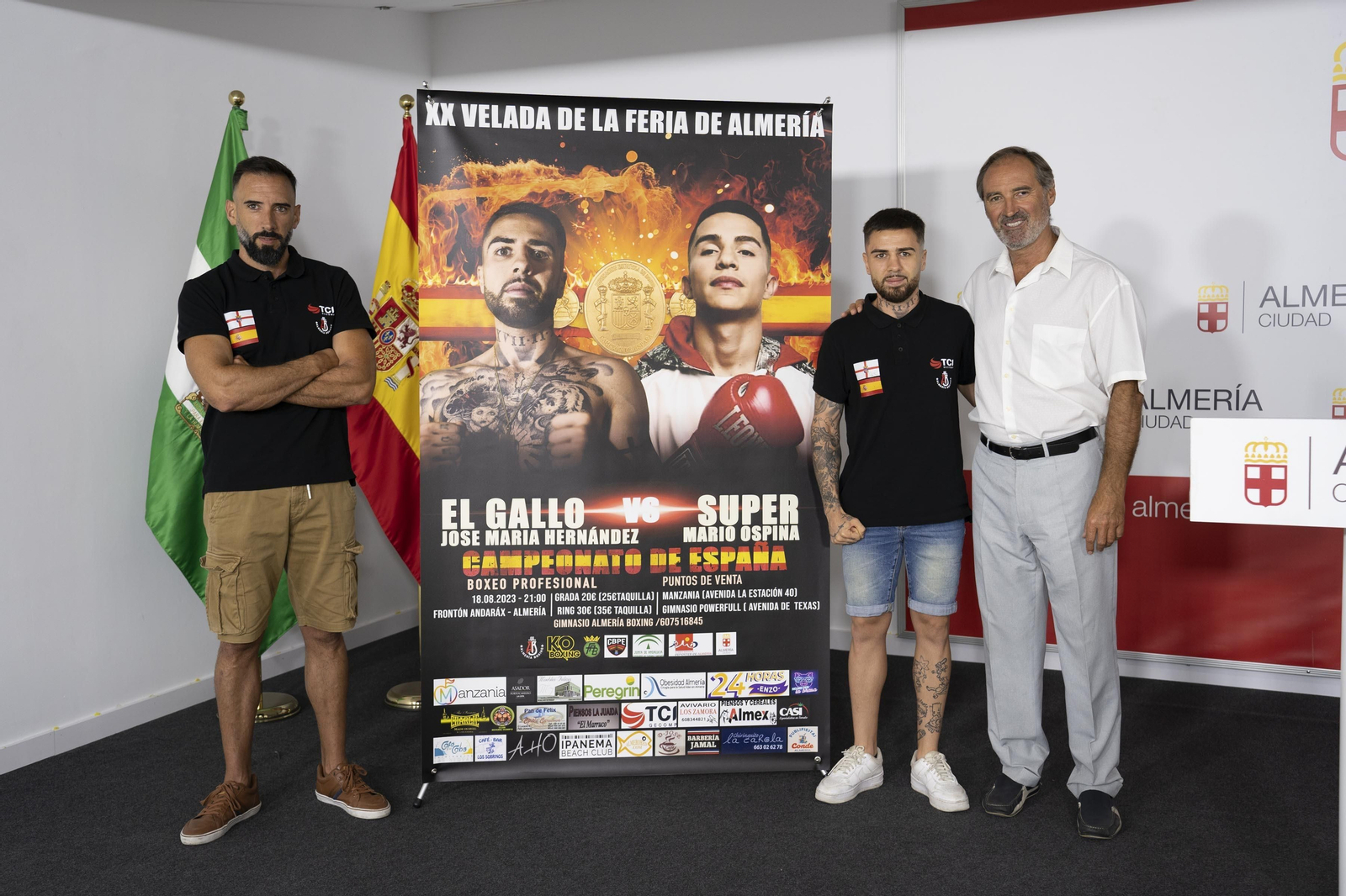 Presentación de la XX Velada de Boxeo de la Feria de Almería con la presencia del boxeador. José María “El Gallo” Hernández.