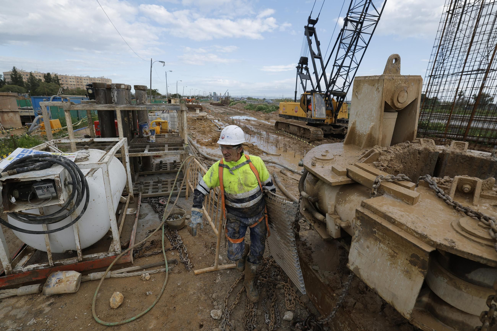 Los avances de la linea 3 del metro de Sevilla, en fotos