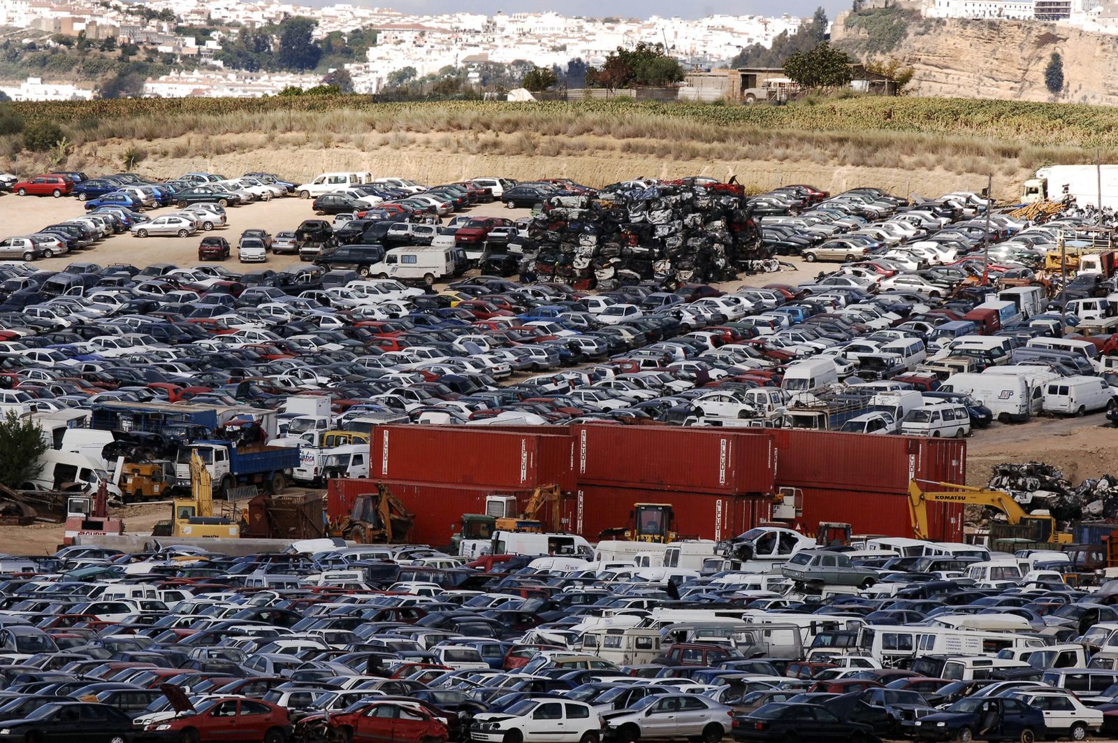 Desguace de coches.