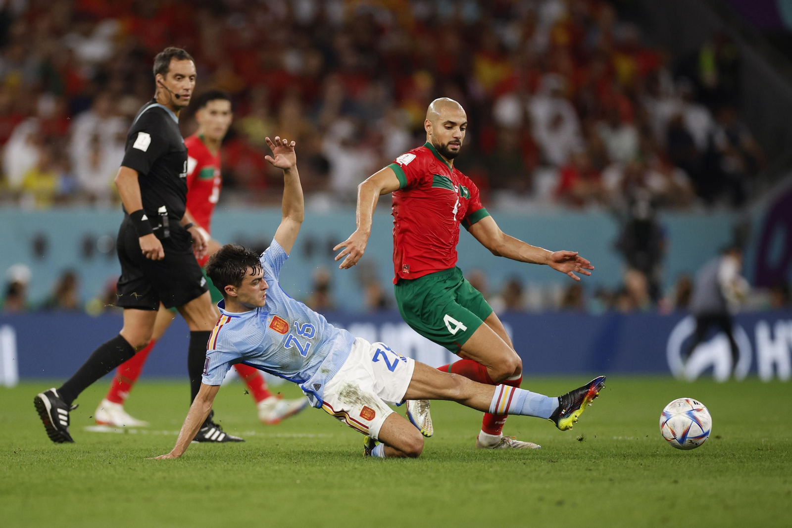 Fotos del Marruecos-España en octavos del Mundial de Qatar