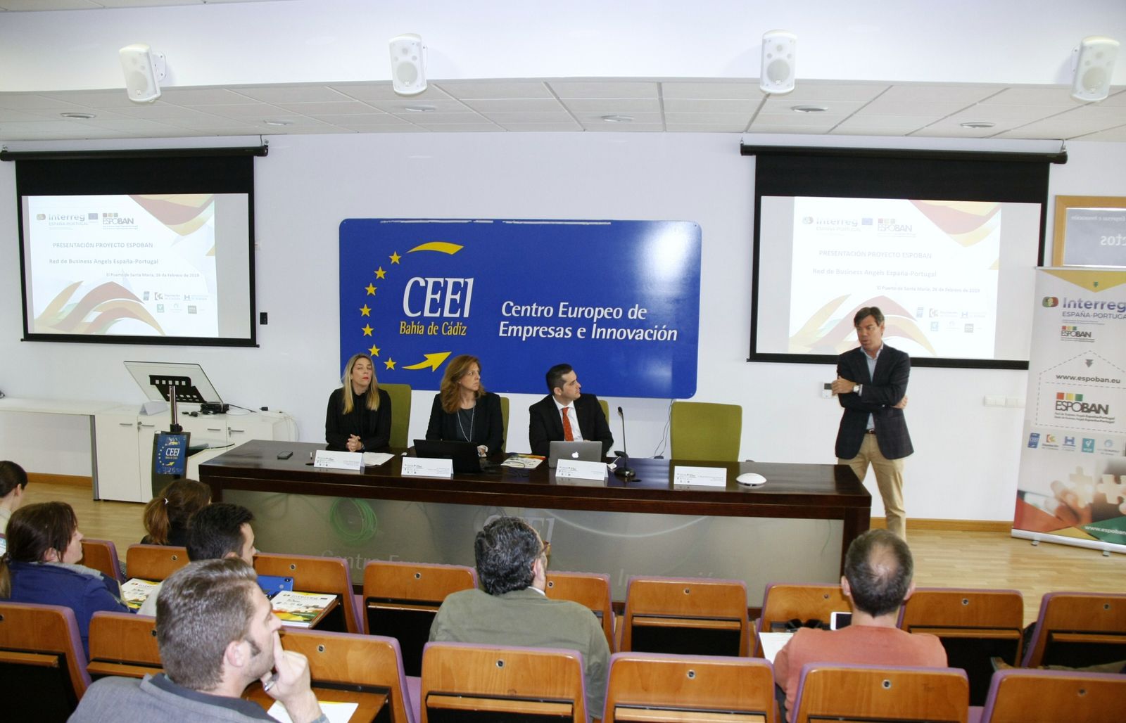 Miguel Sánchez-Cossío Benjumeda, director gerente del CEEI, hoy por la mañana durante la presentación.
