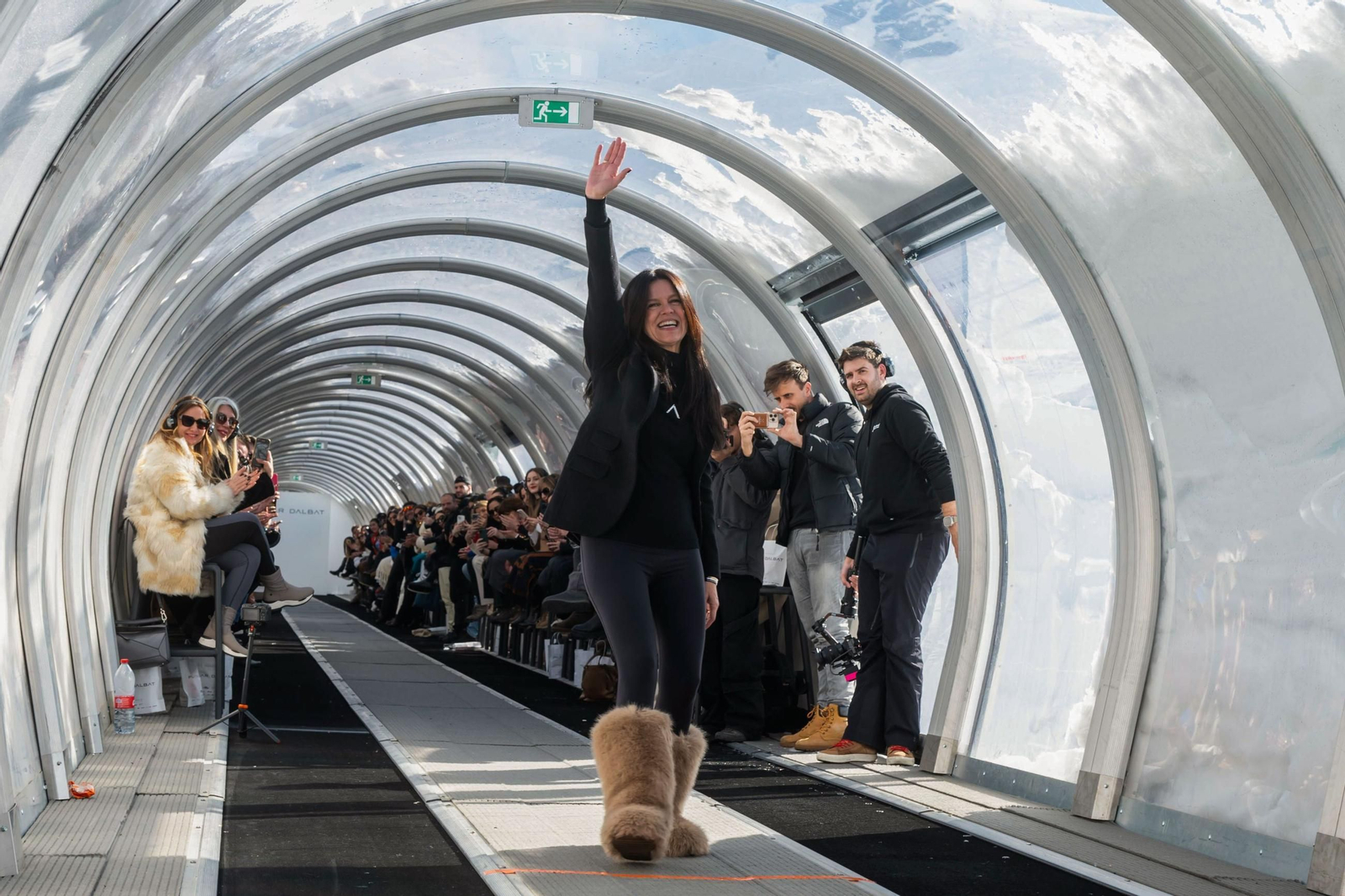 Pilar Torrecillas, en el desfile pionero que hizo en Sierra Nevada.