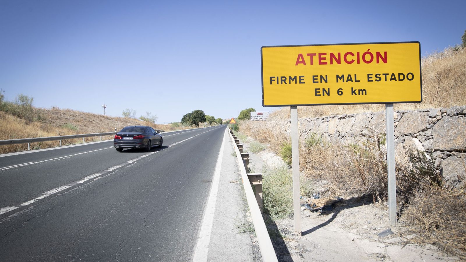 Cuesta de Velillos en la N-432.