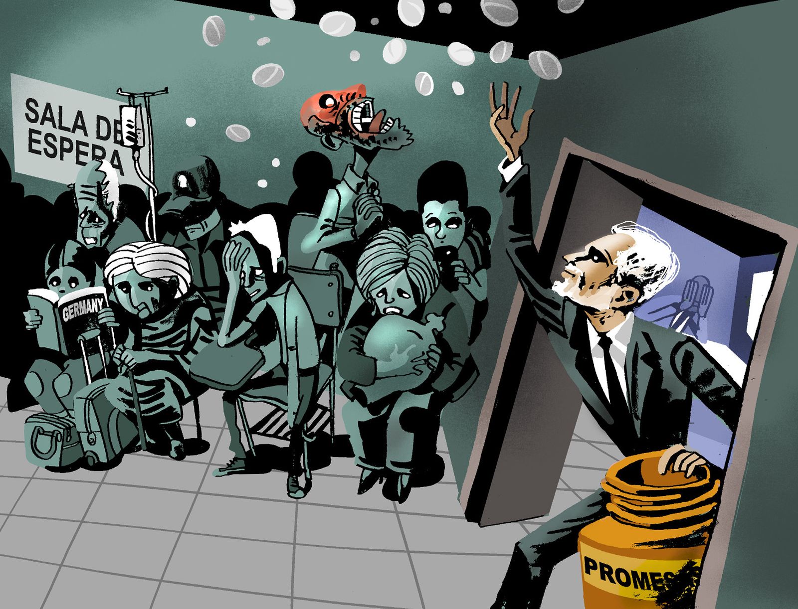 La felicidad del            vaso medio lleno