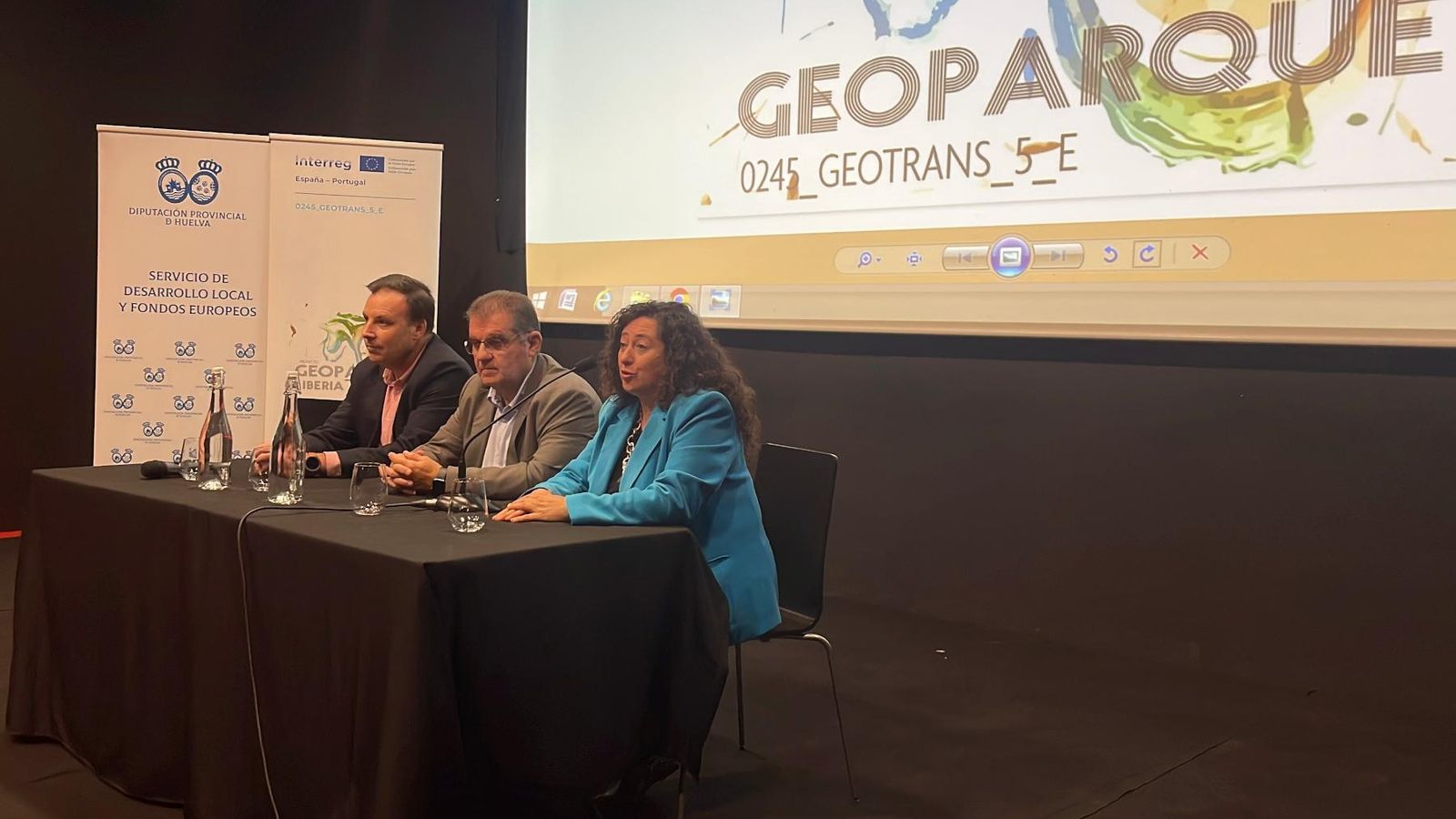 Foro de alcaldes celebrado en la provincia de Huelva en el marco del proyecto europeo Geotrans