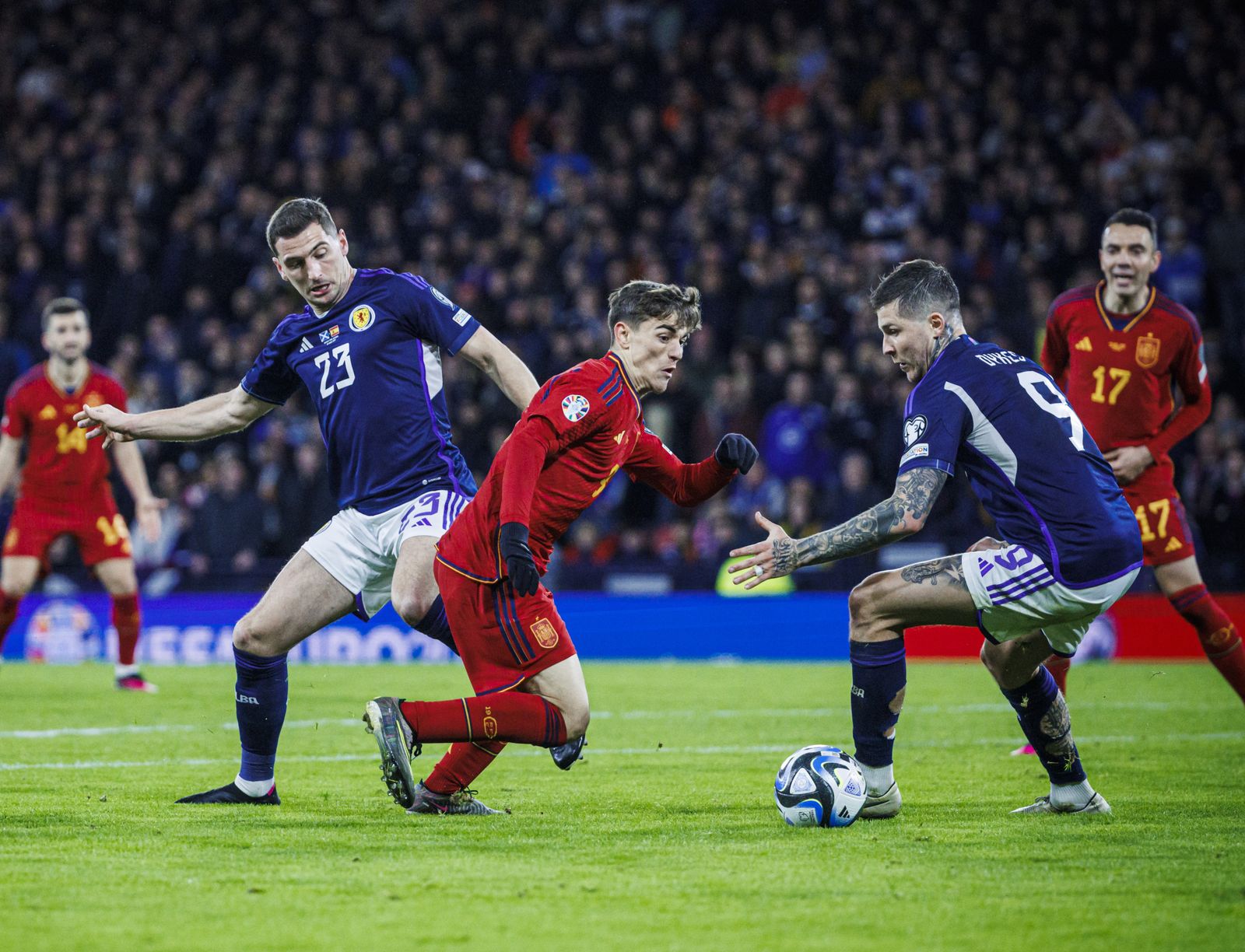 Imagen del partido de clasificación a la Eurocopa contra Escocia