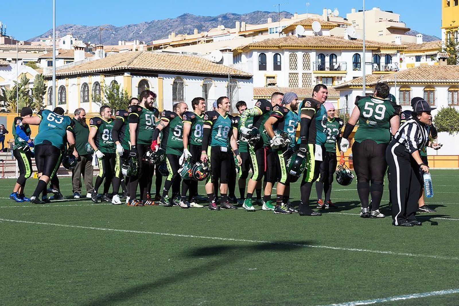 La plantilla del Fuengirola Potros, durante uno de los choques de este año.
