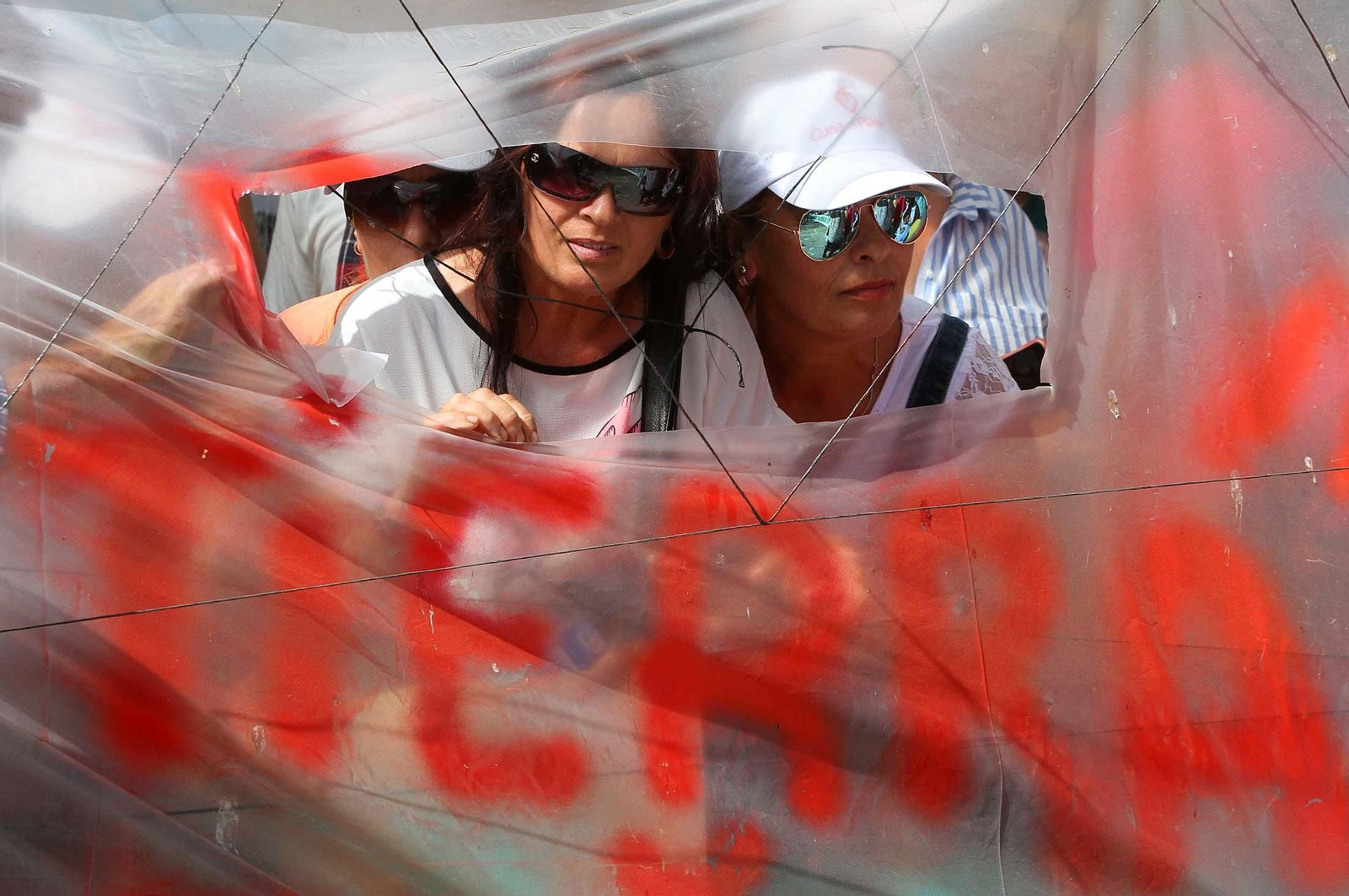 Imágenes de la manifestación para pedir agua y tierra para los regadíos del Condado.