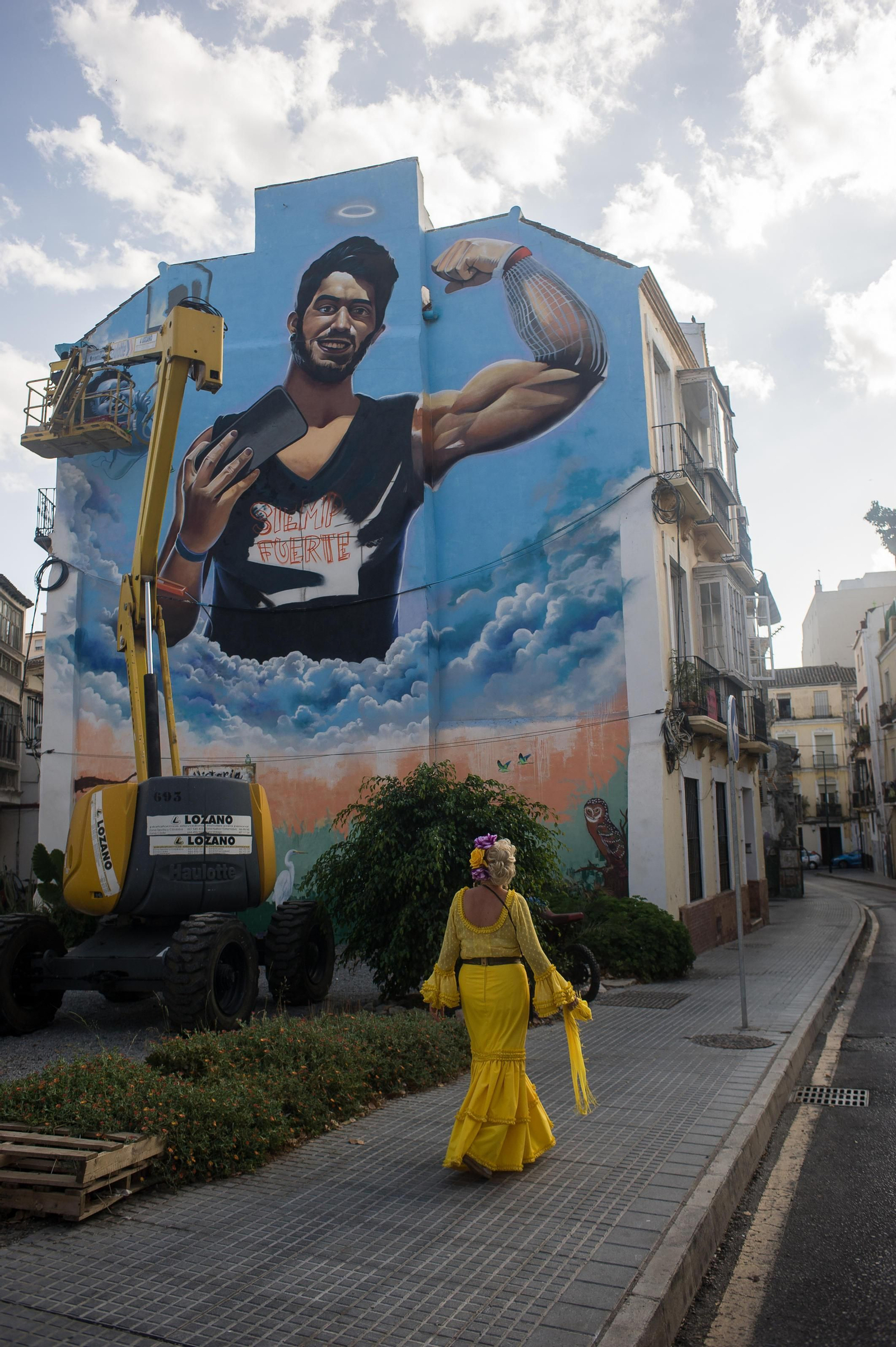 Un mural de Pablo, en Málaga capital.
