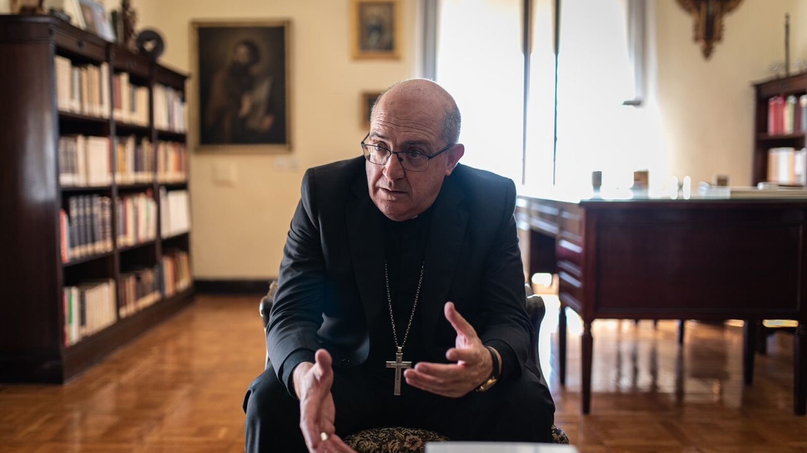 Santiago Gómez en un momento de la entrevista.