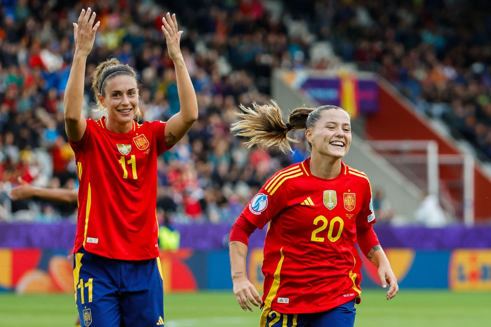 Las fotos de la goleada de España sobre Bélgica en la Eurocopa femenina