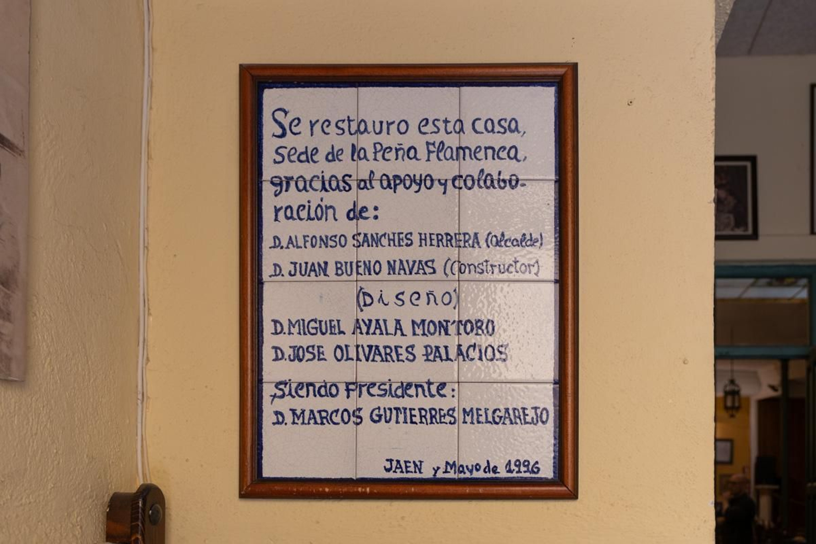 La Peña Flamenca de Jaén lleva 52 años abierta al público en la calle Maestra.