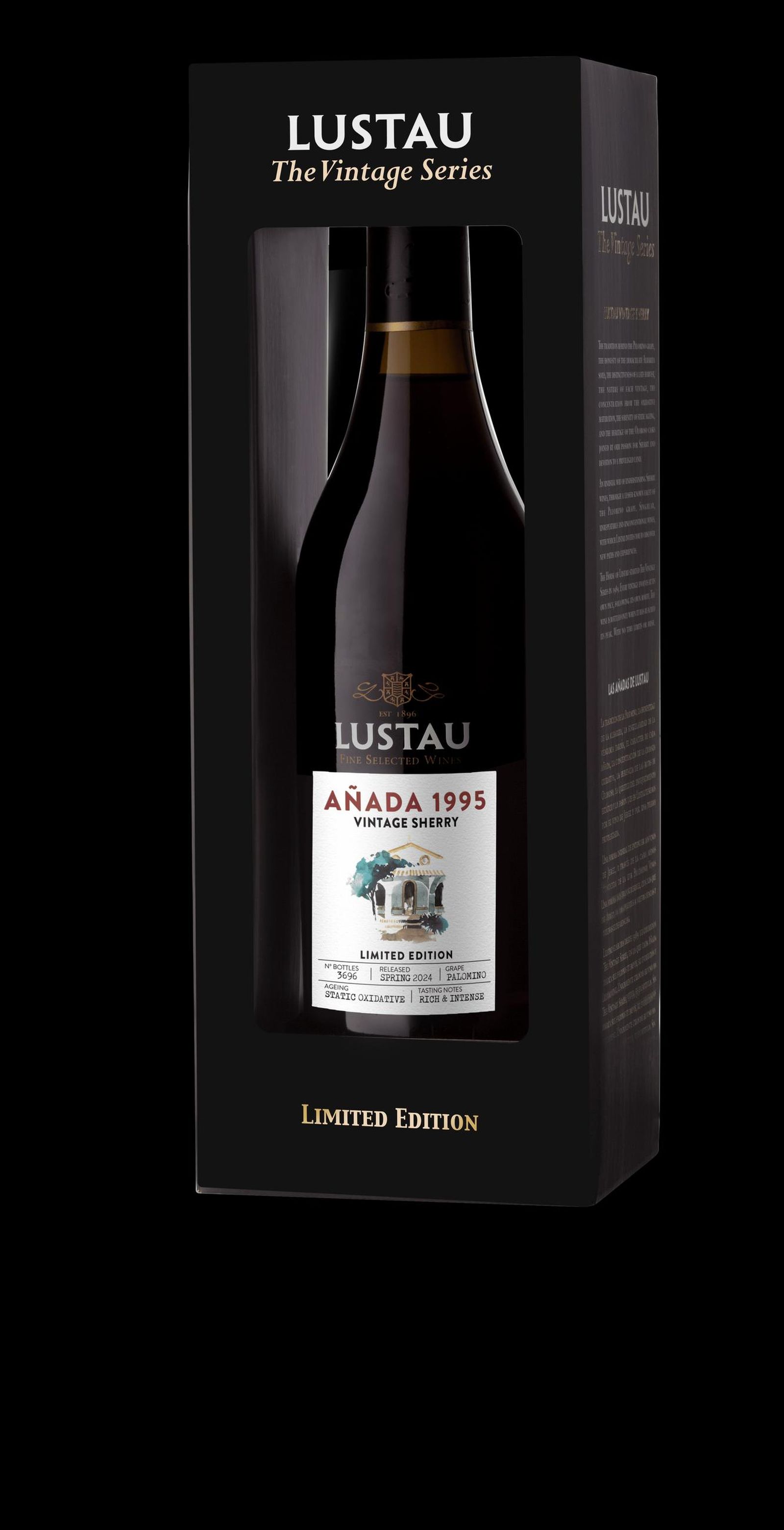 Lustau Añada 1995 en su estuche de presentación.