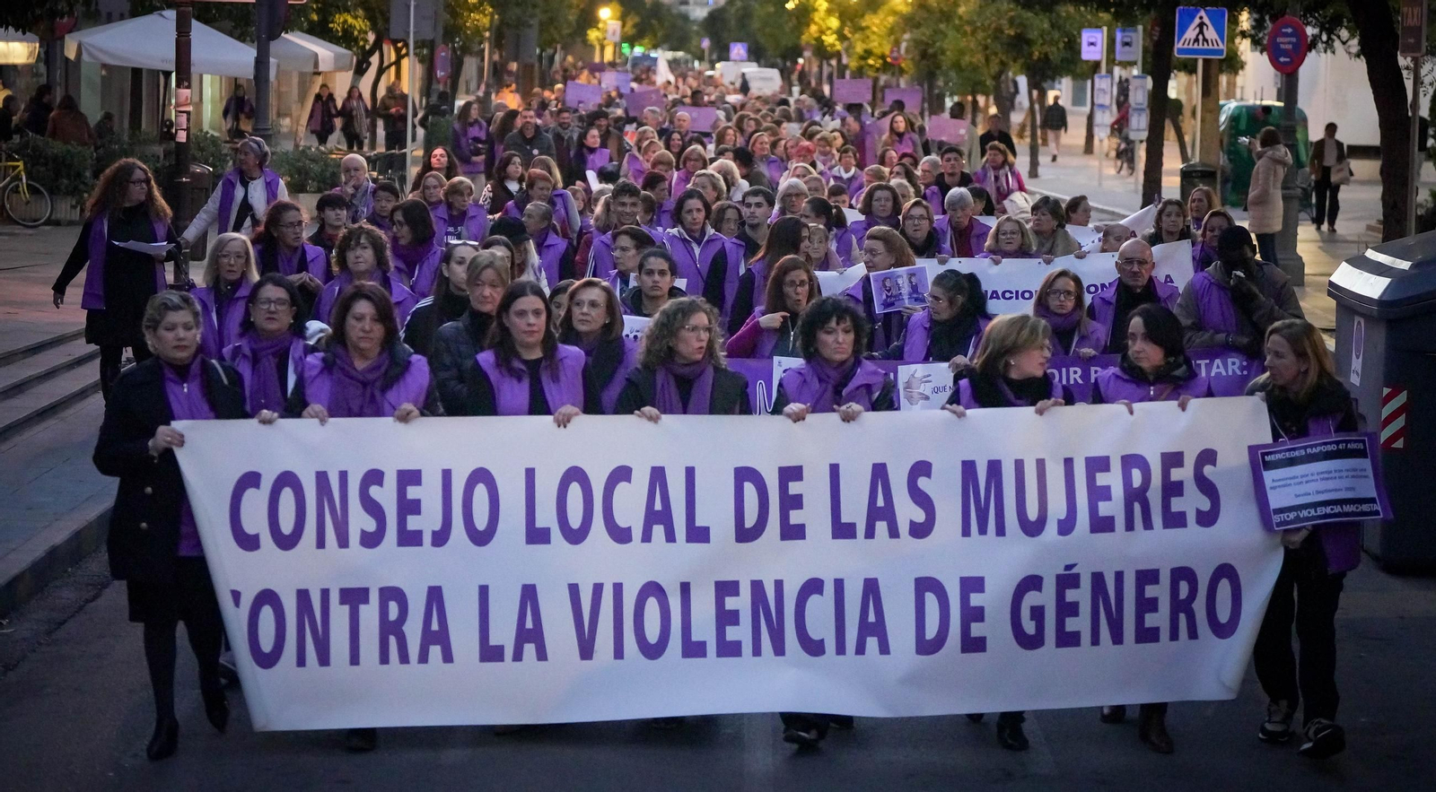 Manifestación por el 25-N en Jerez