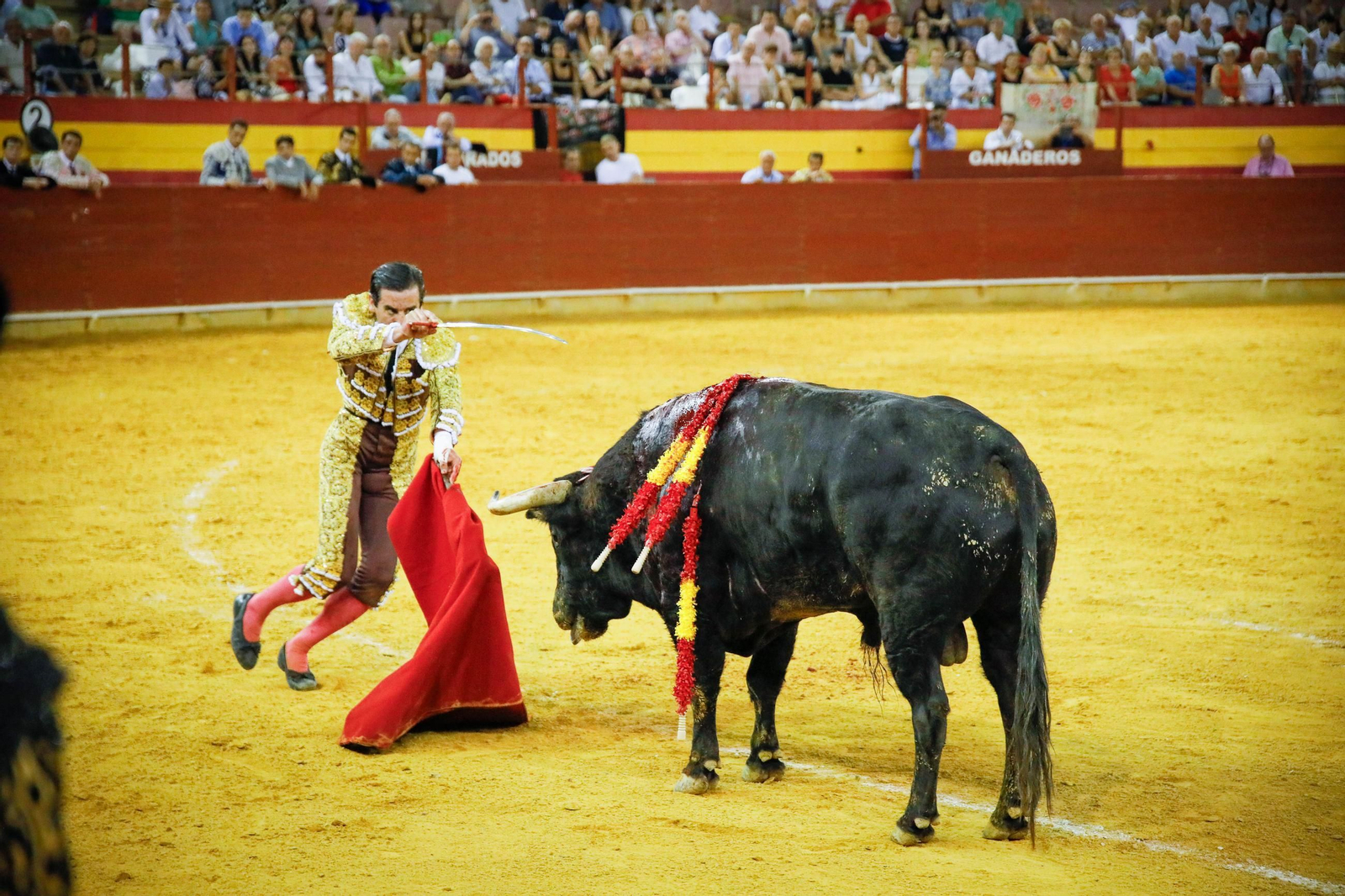 Imágenes de la corrida de toros en Roquetas de Mar