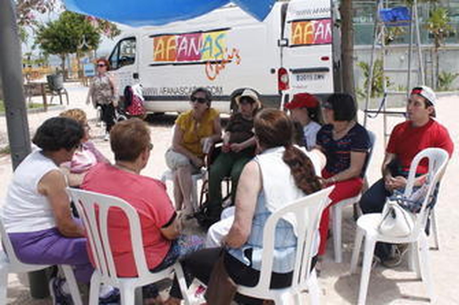 Una de las actividades celebrada por Afanas en el parque de Astilleros.