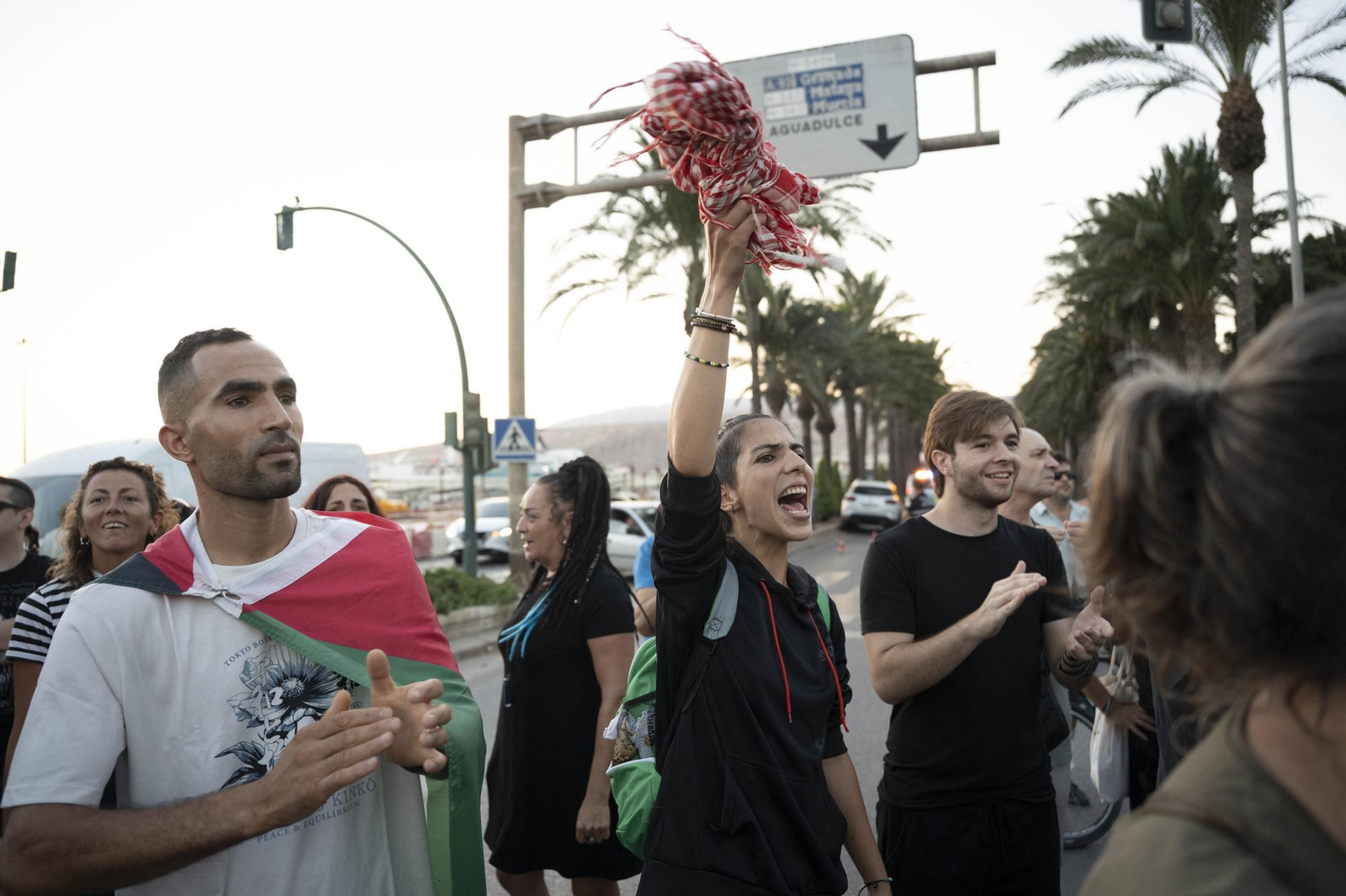Manifestación convocada por la Plataforma Almería por Palestina