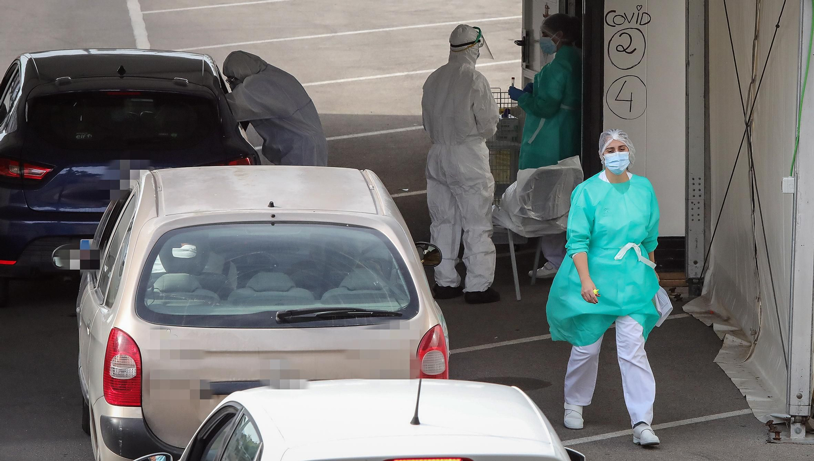 Jornada muy intensa en el Covid-Car, aumentan los positivos confirmados por PCR