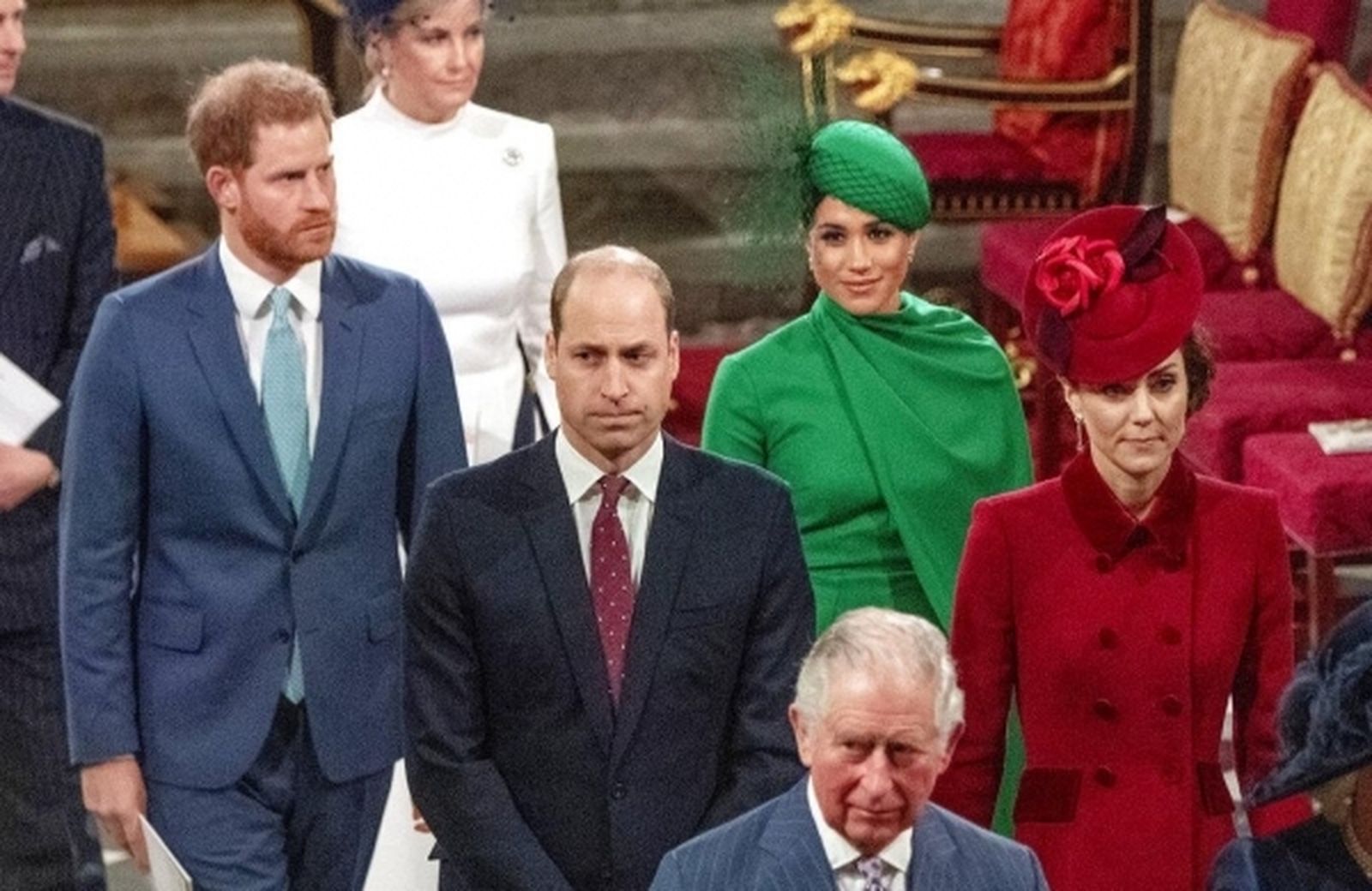 Los duques de Sussex, en su último acto oficial con la familia real, el Día de la Commonwealth de 2020.