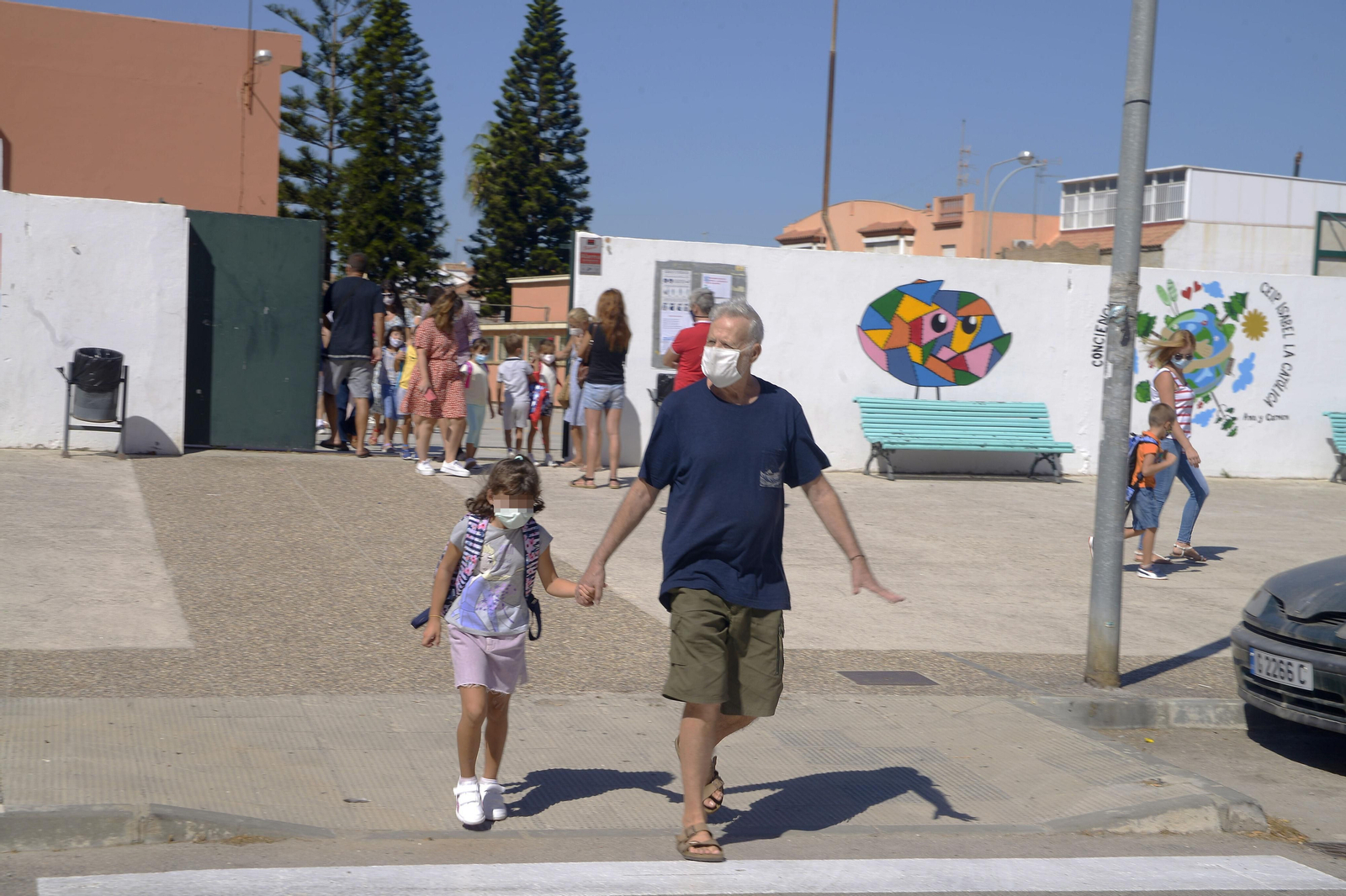 El colegio La Inmaculada, en La Línea.