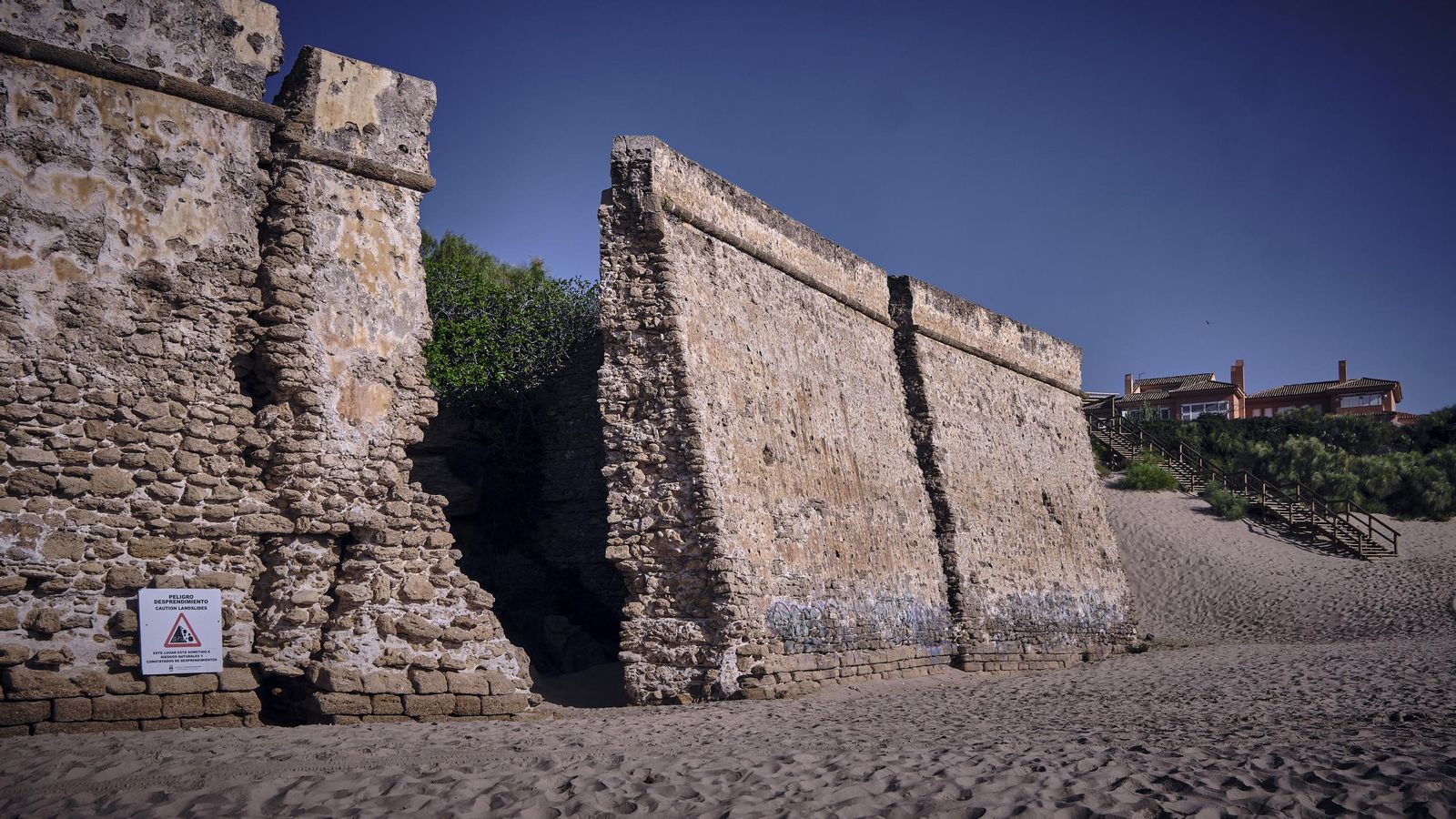 Una vista de la muralla de Santa Catalina.