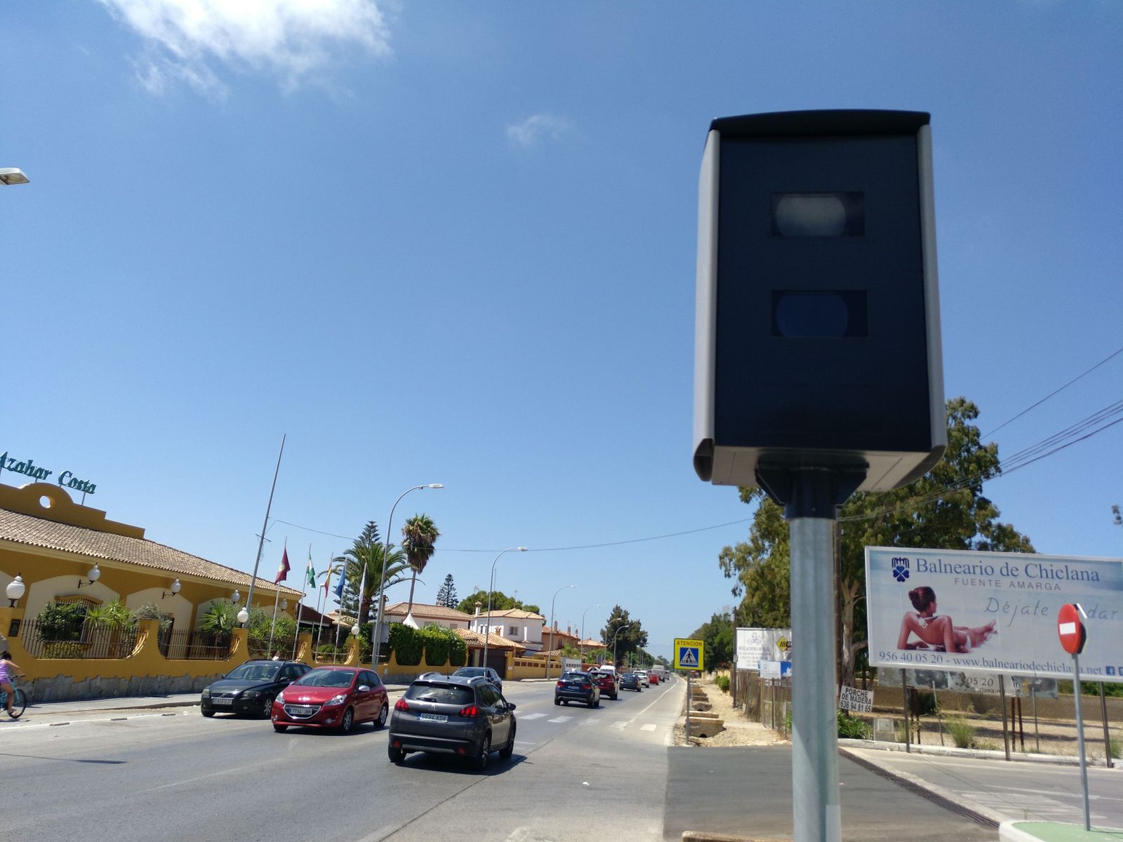 El radar instalado en la carretera de La Barrosa será reubicado.