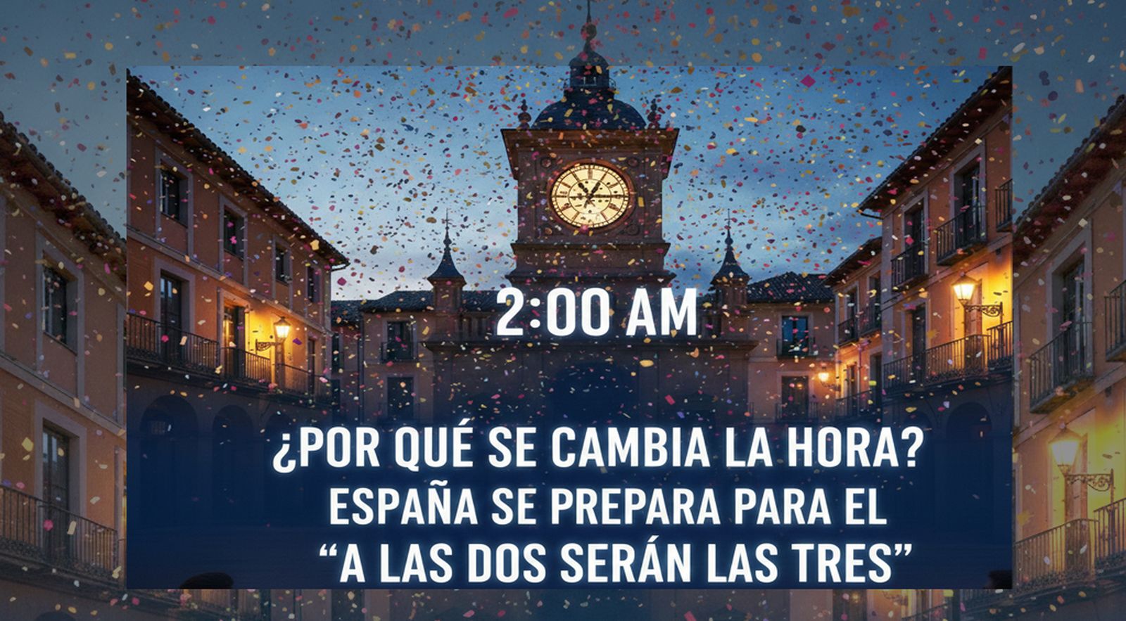 A las 2:00 serán las 3:00