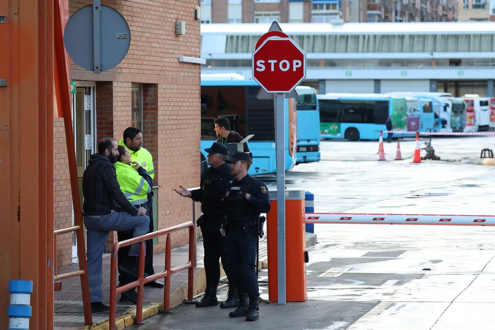 La huelga de autobuses en Málaga en imagenes