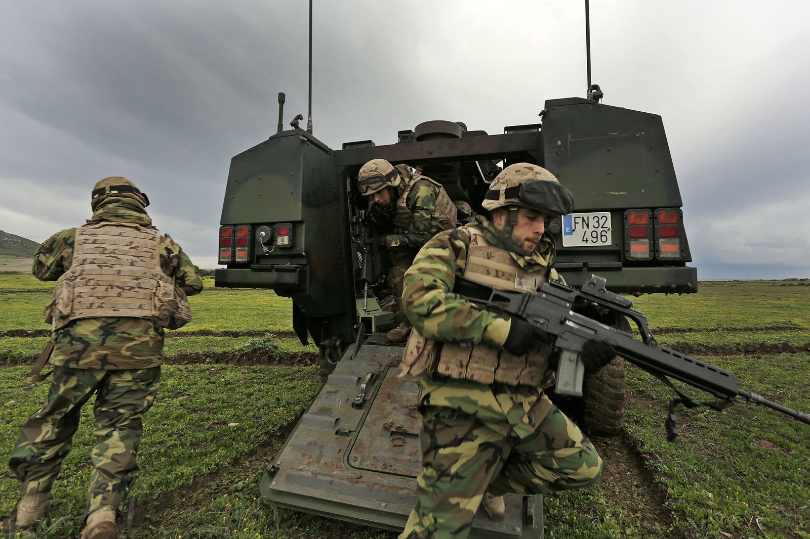 Maniobras Gruflex 61 de la Armada en el Retín