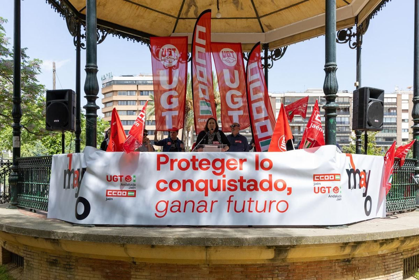 Manifestación convocada por el 1º de Mayo