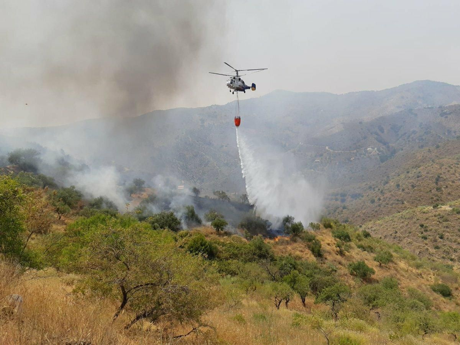 Imagen de archivo de un incendio en Los Montes de Málaga.