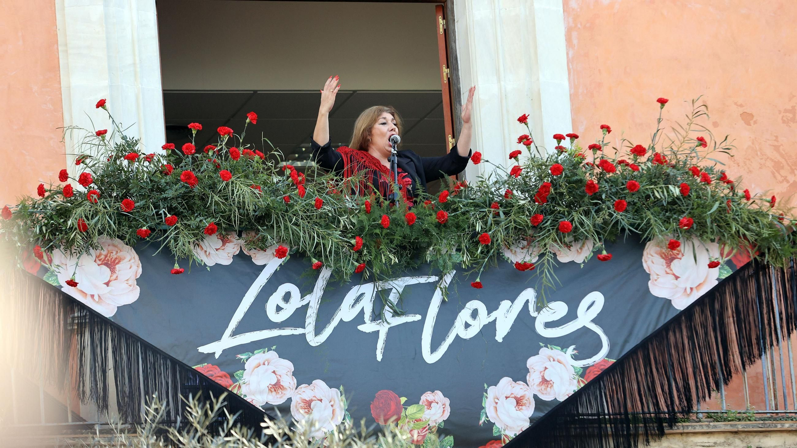 Imágenes de los balcones de Lola Flores en Jerez