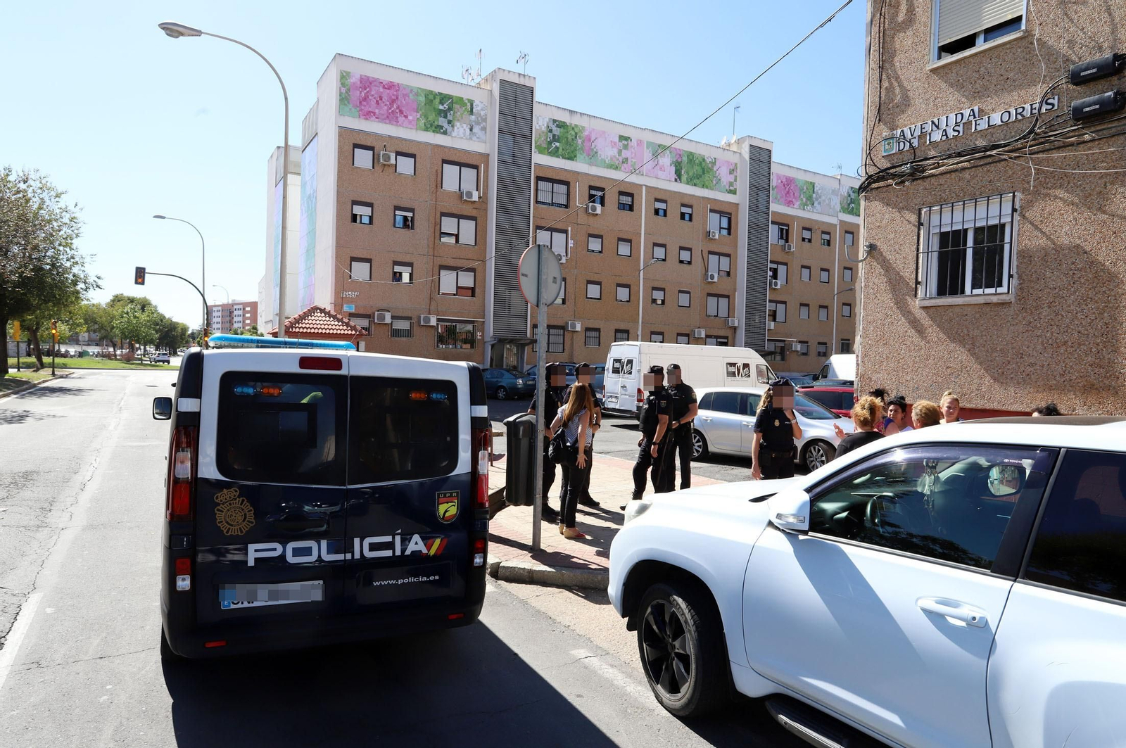 La zona en la que se produjeron los tiroteos de ayer en El Torrejón.