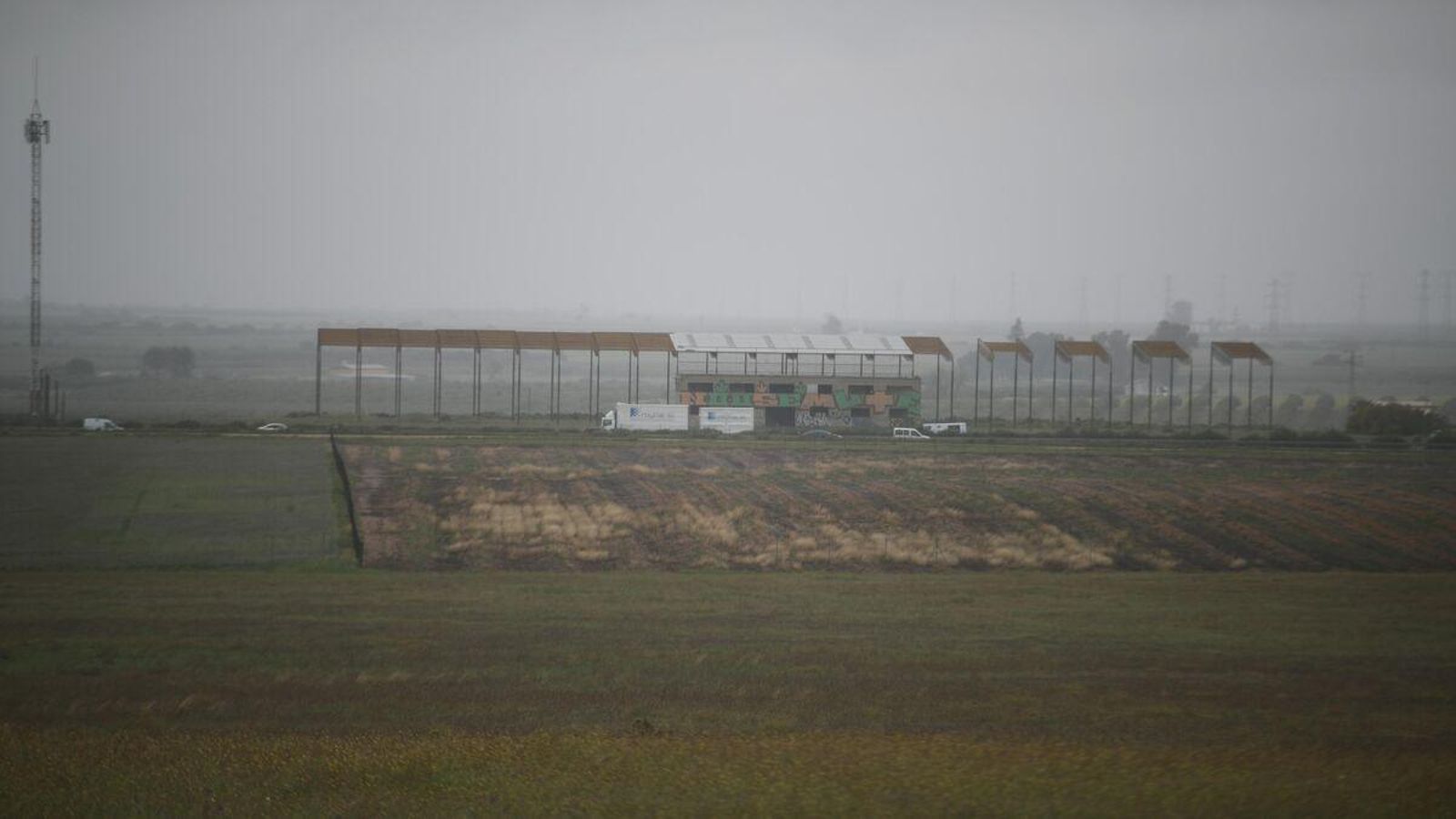 Terrenos en los que está prevista la construcción del circuito en Carmona.
