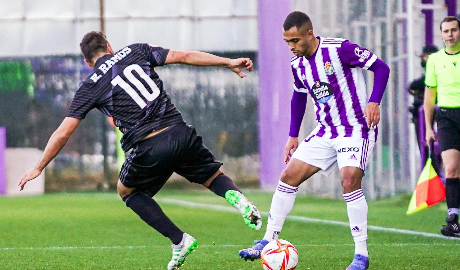 Moha, durante un partido de esta temporada con el Valladolid Promesas.