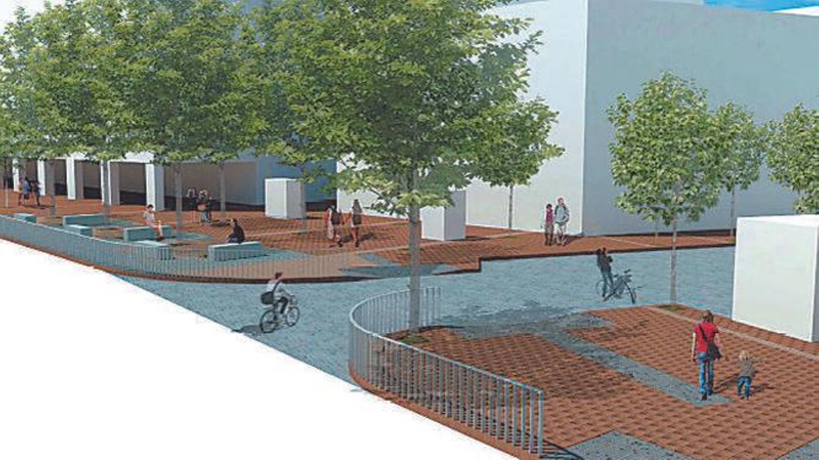 Recreación virtual presentada en 2017 de cómo quedaría la confluencia de Pescadería y la avenida Virgen del Carmen.