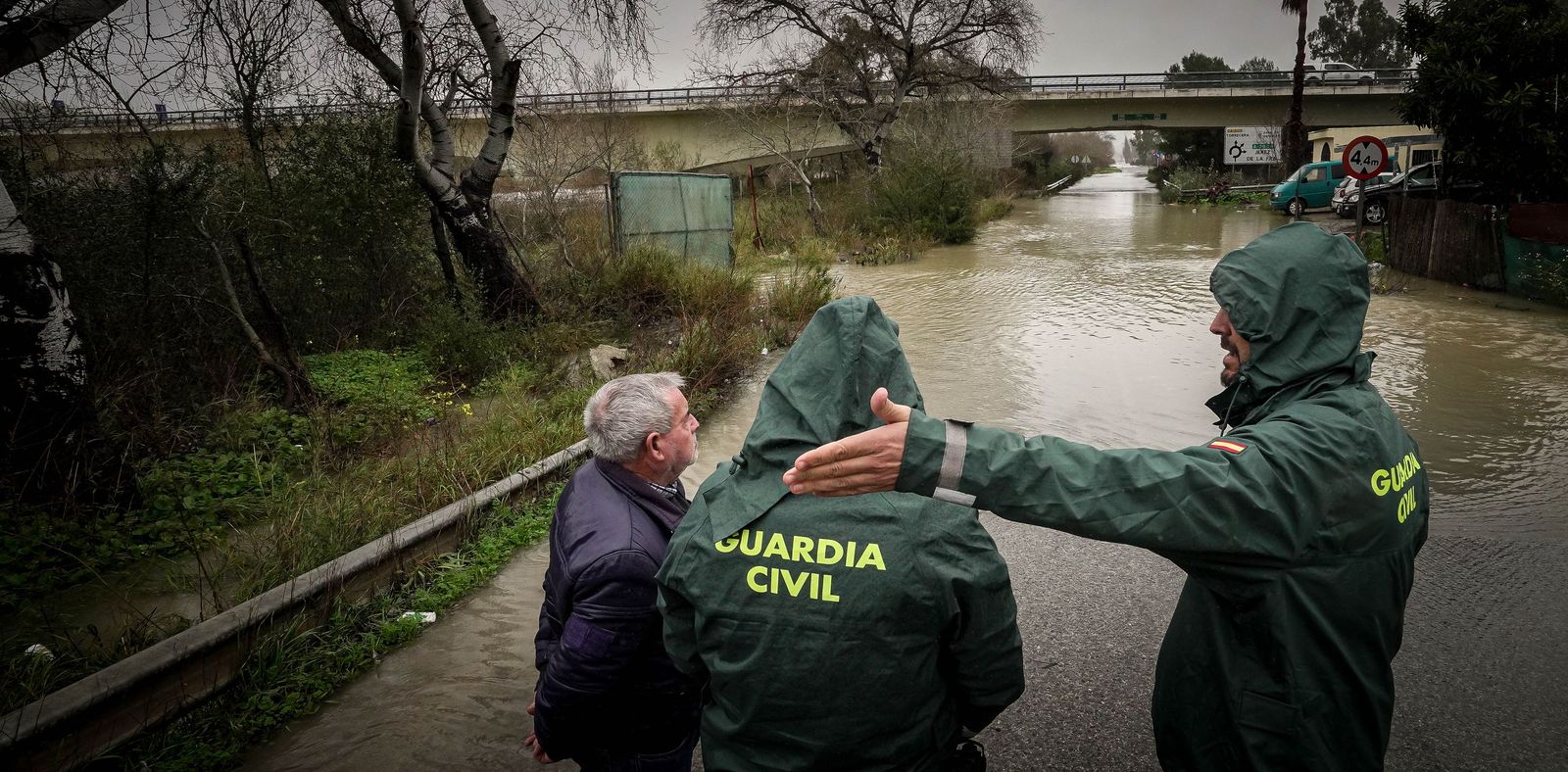 Imágenes de las graves consecuencias de la crecida del rio Guadalete en la zona rural de Jerez