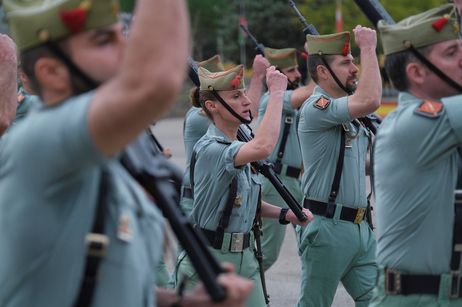 Legionarios de Ronda en la parada militar desarrollada en el campamento de Montejaque el pasado noviembre.