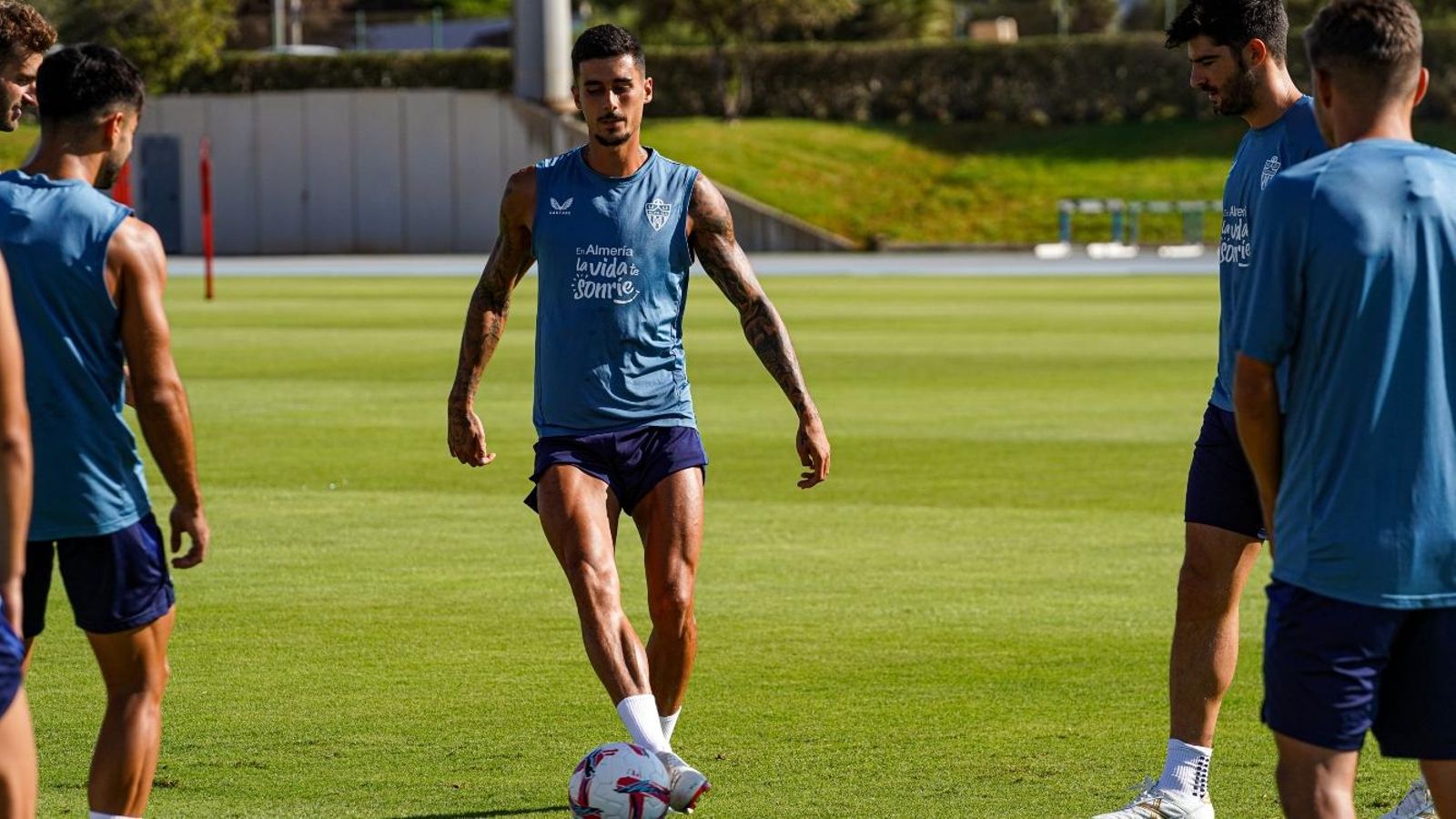 Chumi, en uno de los entrenamientos del equipo.