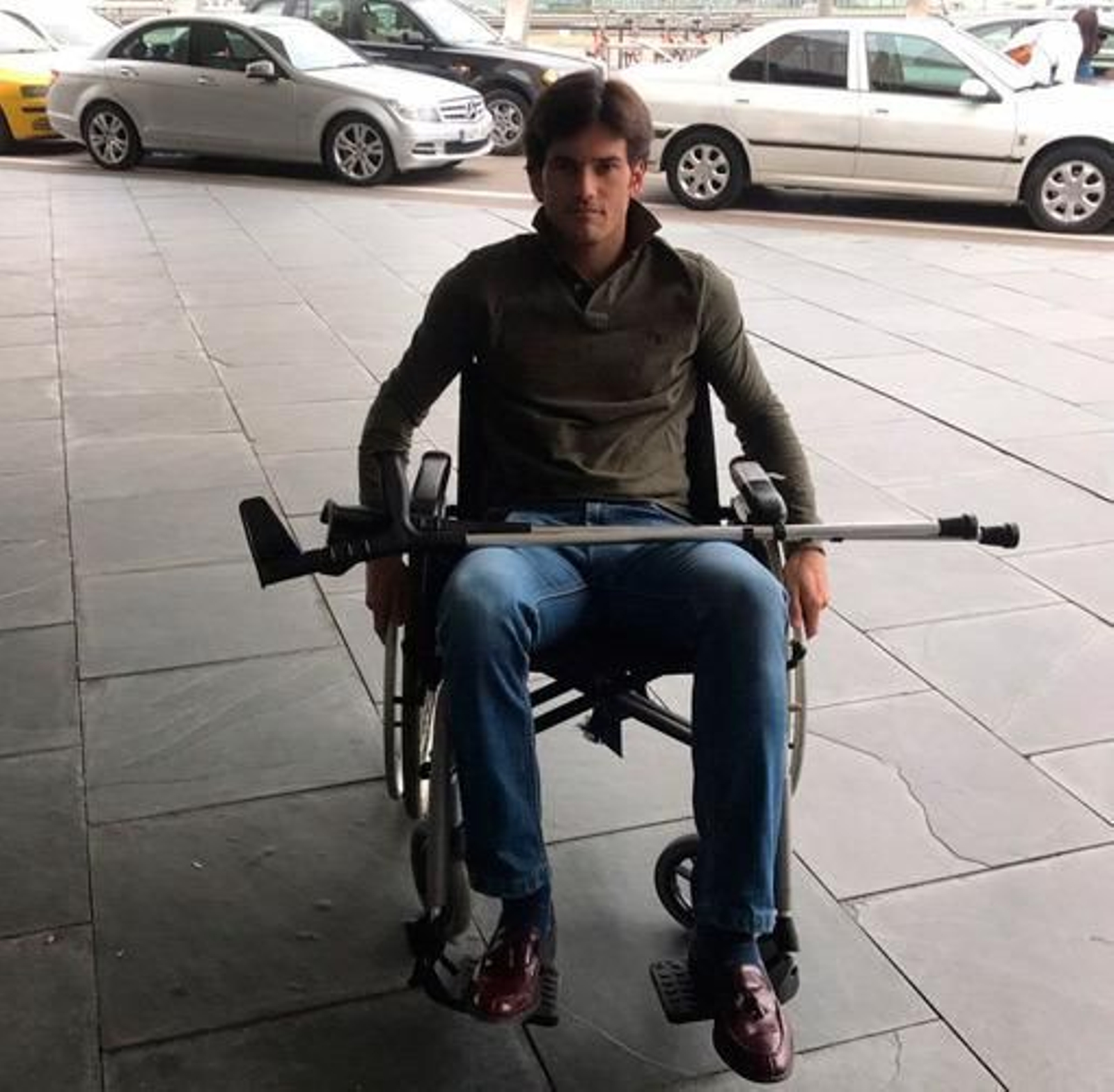 Garrido, a su salida de la clínica.