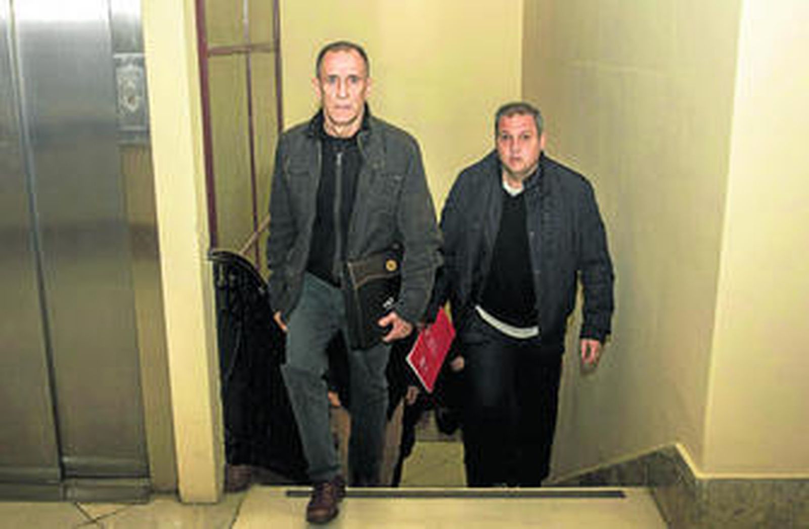 El presidente del comité de Limasa, Manuel Belmonte, a su llegada al Ayuntamiento el martes pasado.