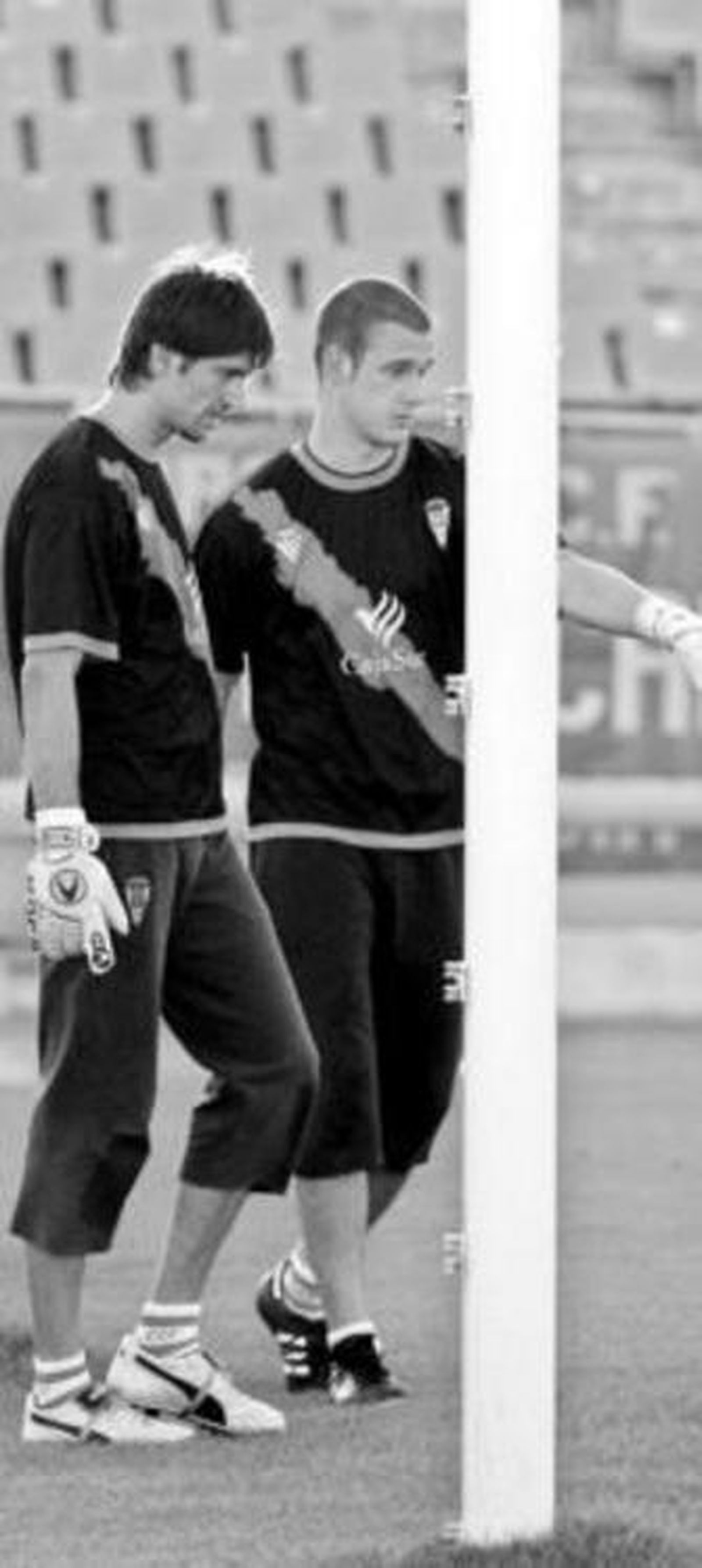 David Valle y Fernando López, durante un entrenamiento.