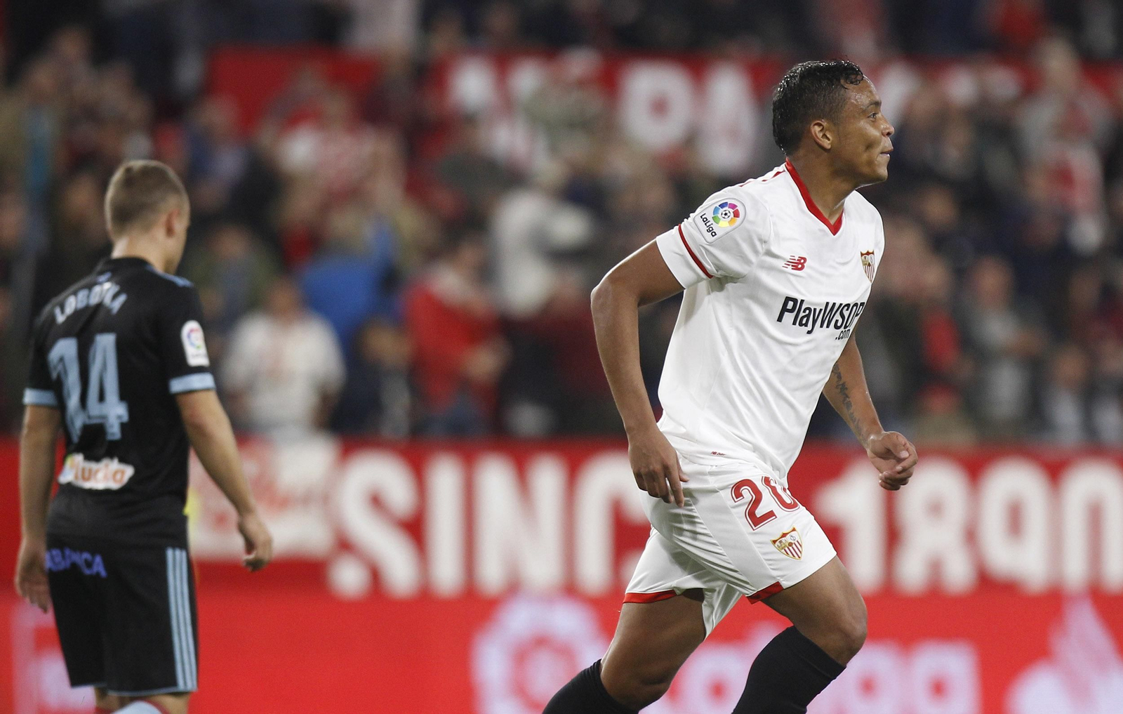 Muriel festeja el tanto del empate.