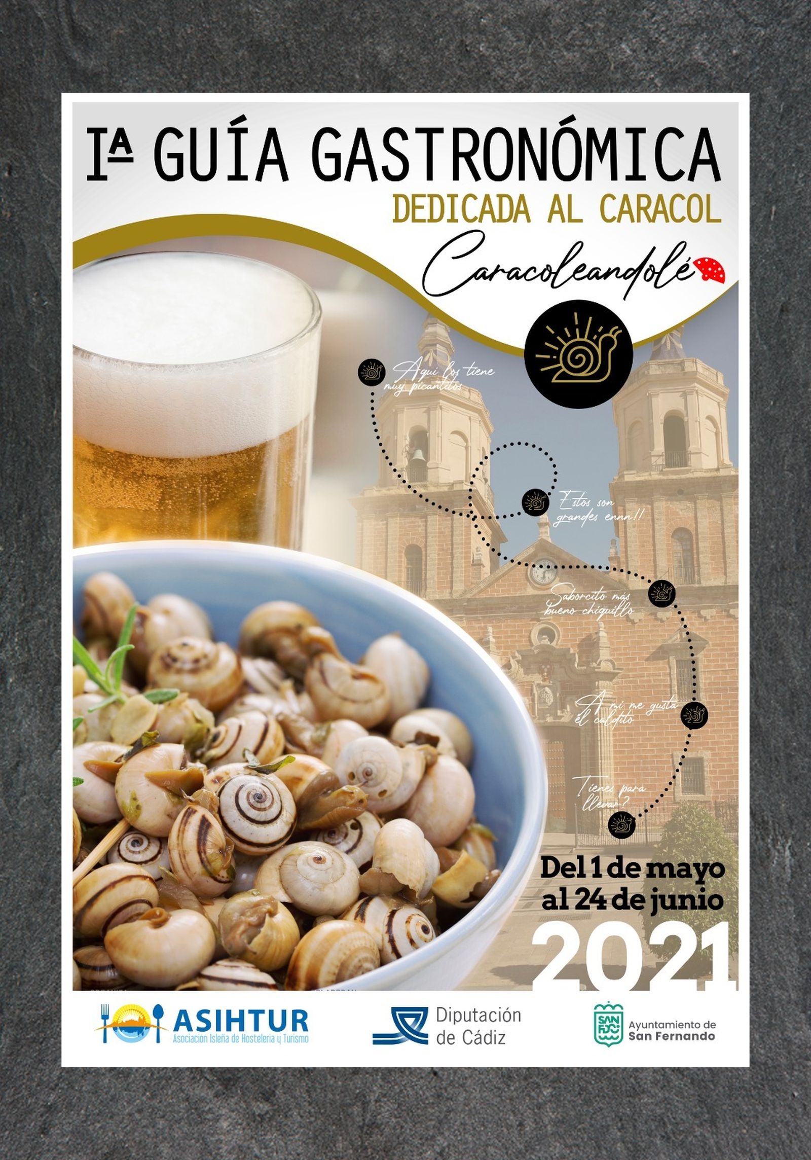 Cartel de la ruta gastronómica Caracoleandolé.