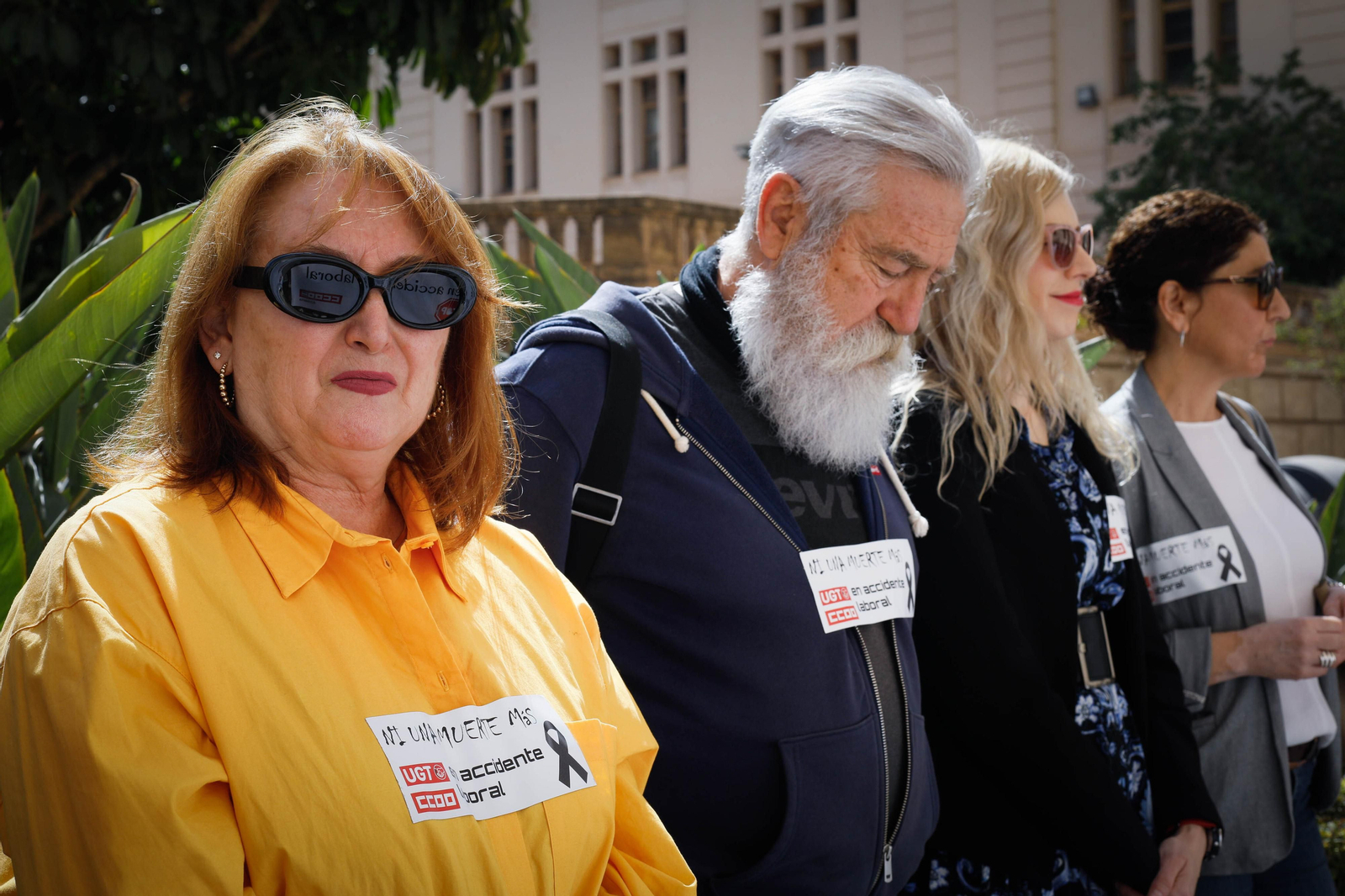 Imágenes de la concentración por muerte de un trabajador en accidente laboral
