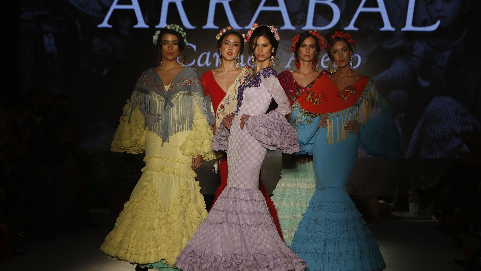 Diseños de la colección 'Arrabal' de Carmen Acedo vistos en la pasada edición de We Love Flamenco.