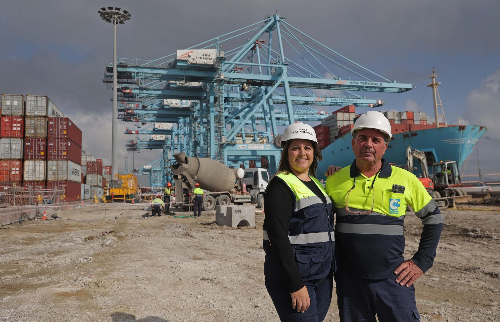 Fotos del proyecto de asfaltado de APM Terminals Algeciras.