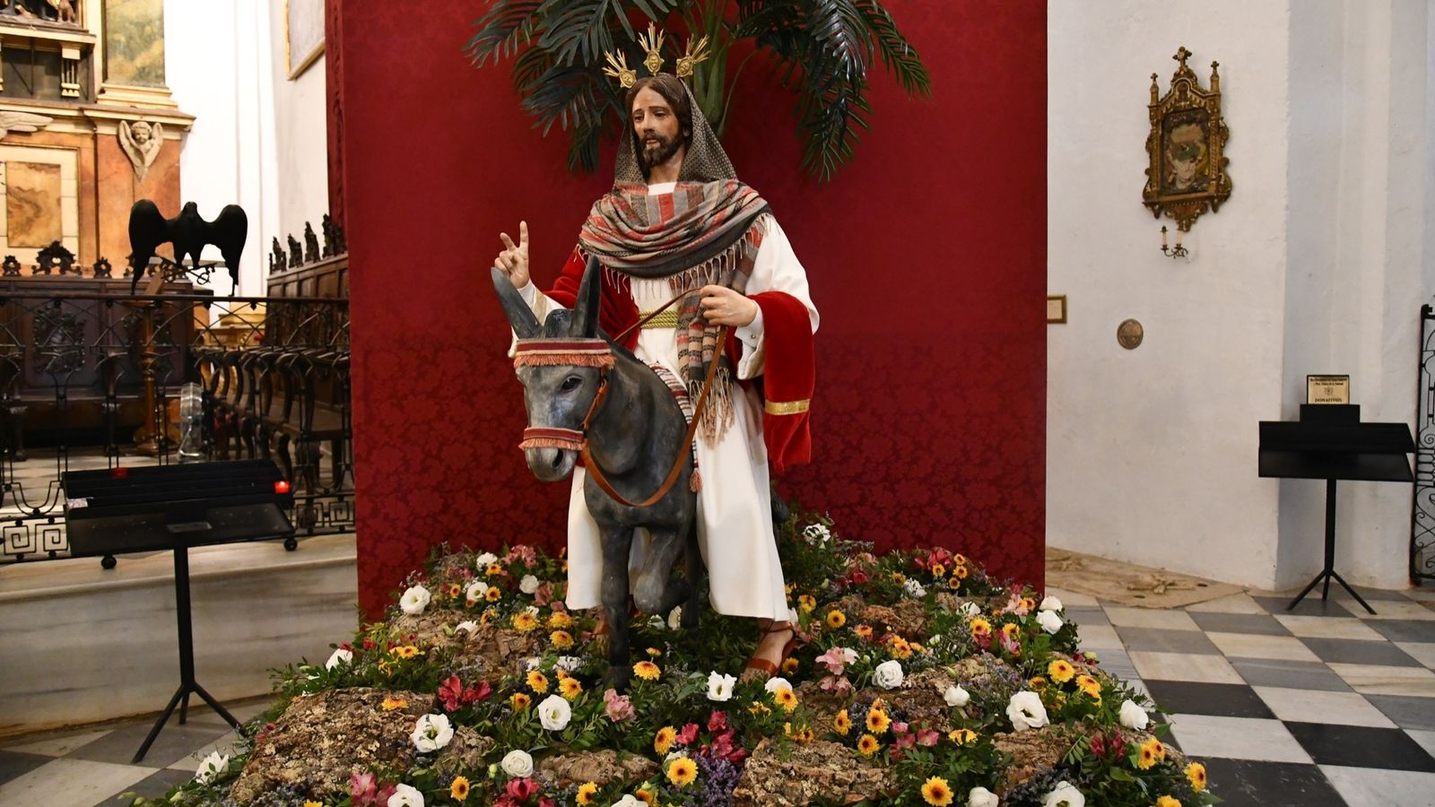 La imagen de Cristo Rey en Su Triunfal Entrada en Jerusalén.