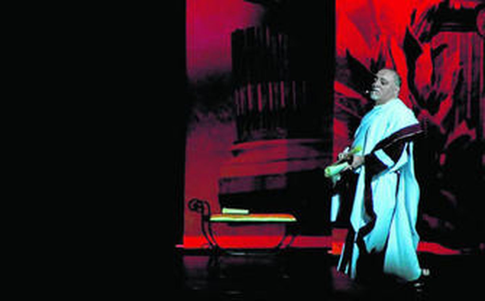 Moncho Borrajo, en un momento de la obra.