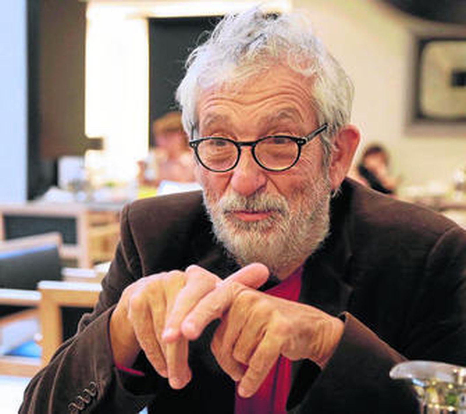 Oscar Tusquets (Barcelona, 1941), durante la entrevista.